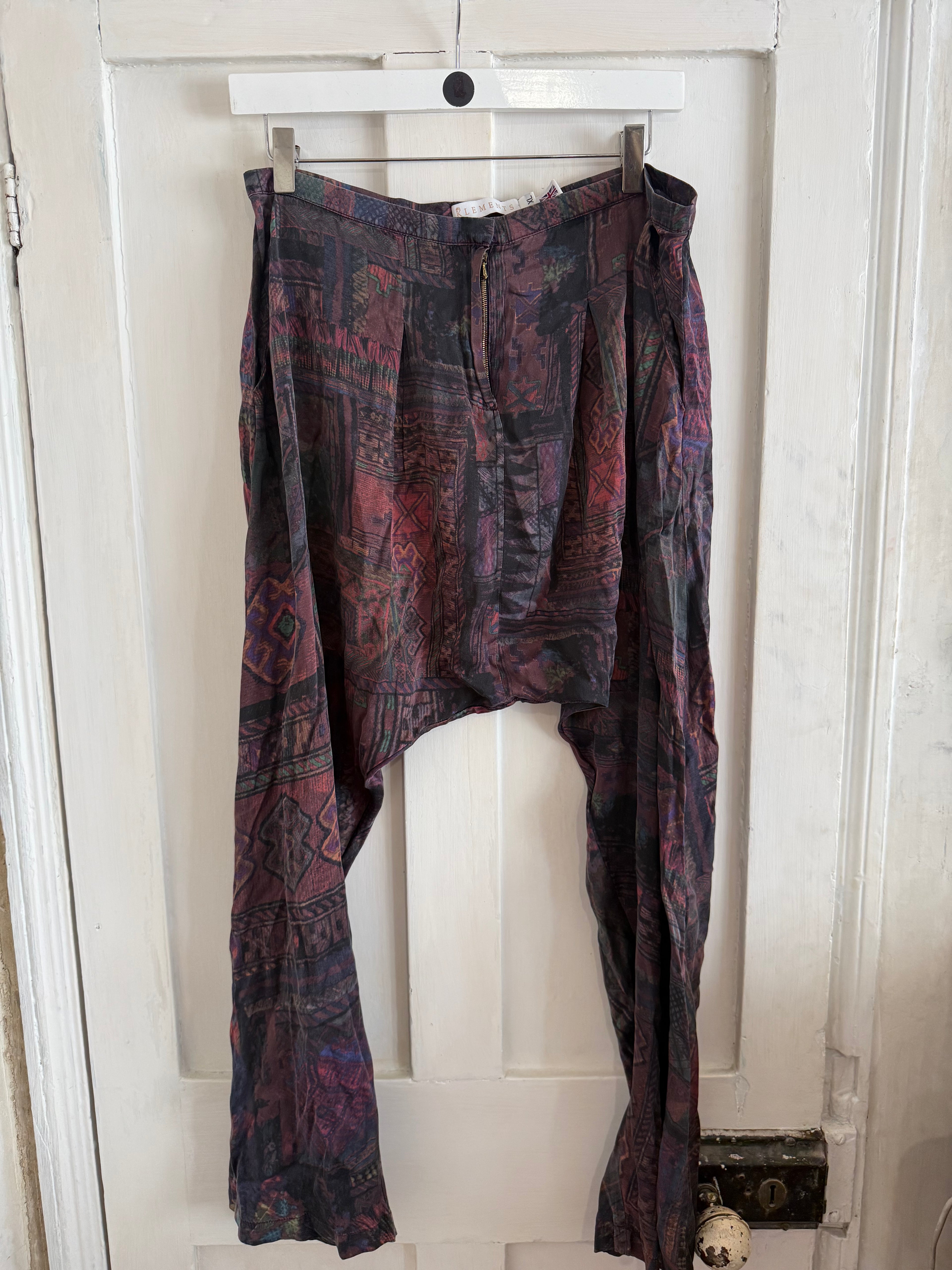JUNE SAMPLE SALE cotton silk brushed silk pants L
