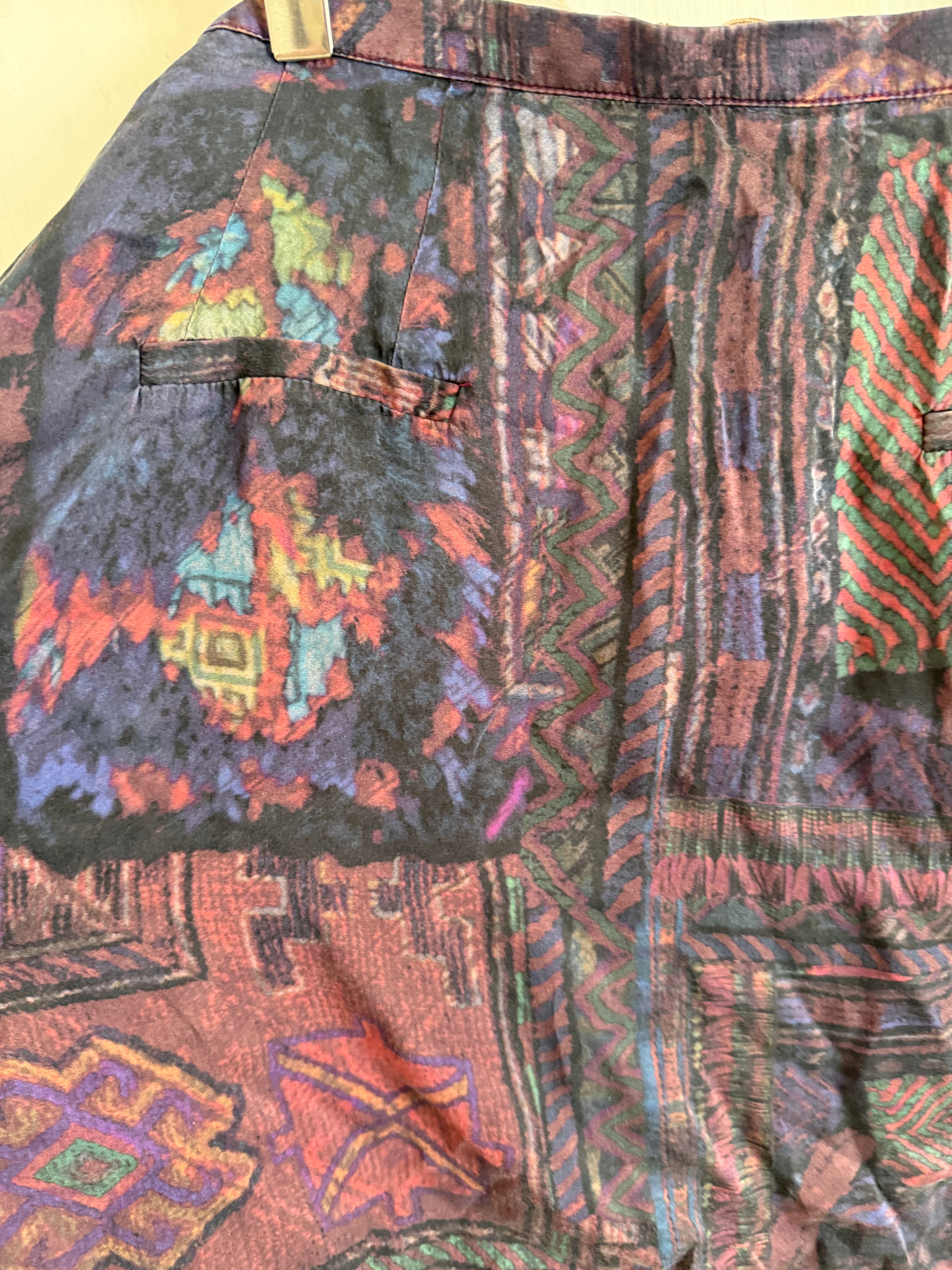 JUNE SAMPLE SALE cotton silk brushed silk pants L