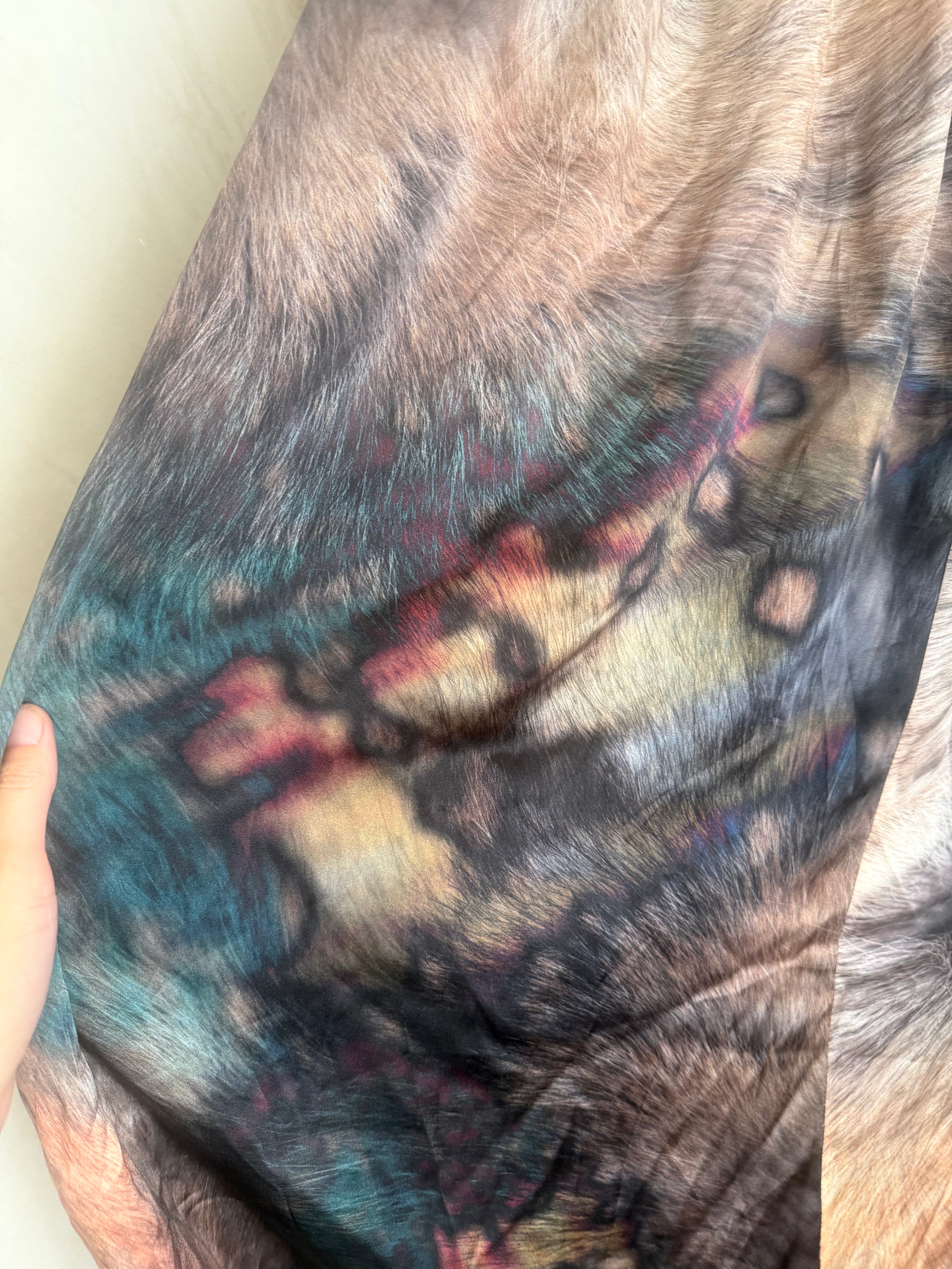 JUNE SAMPLE SALE silk reindeer skirt M