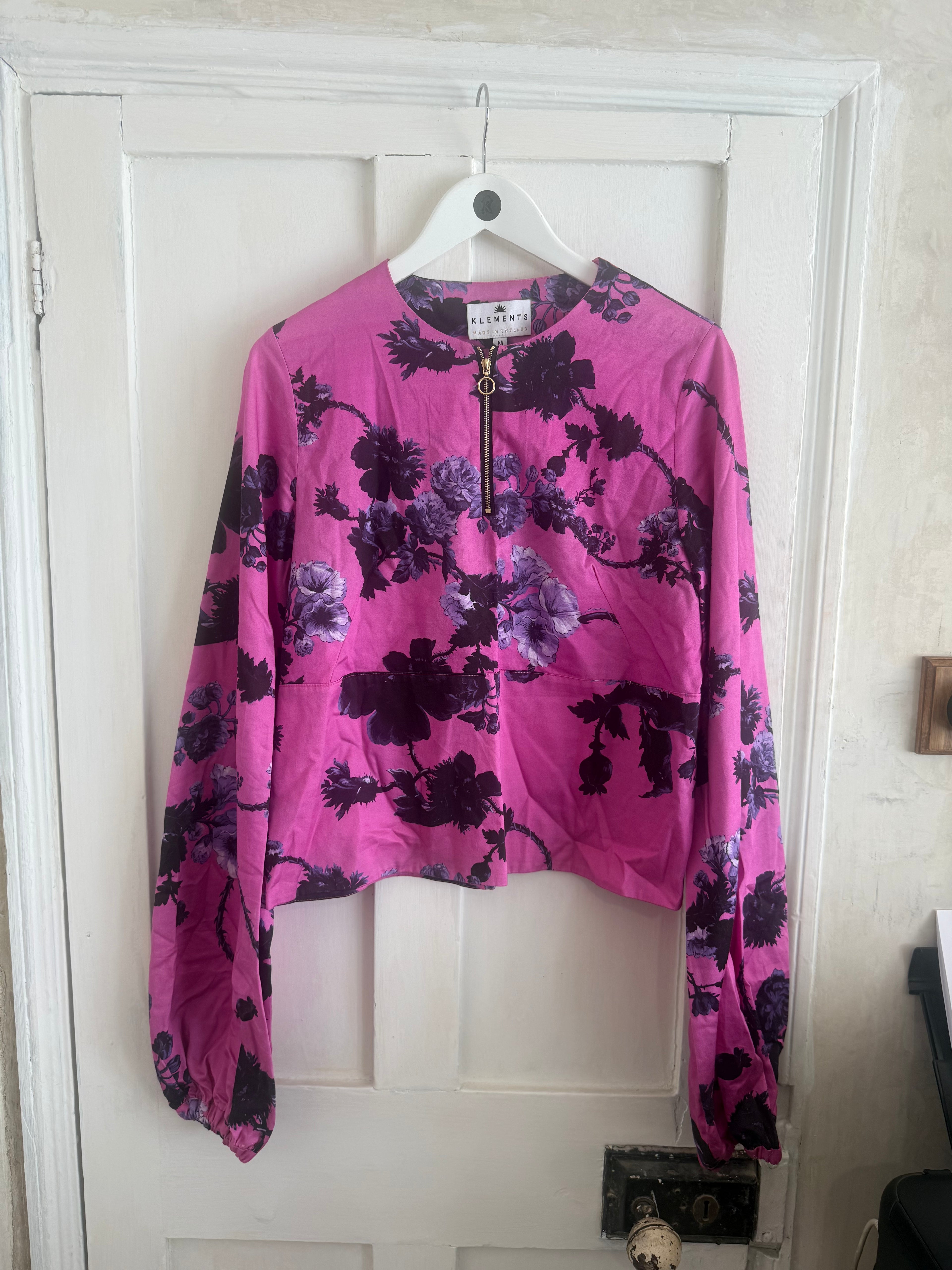 JUNE SAMPLE SALE cotton gothic floral top m