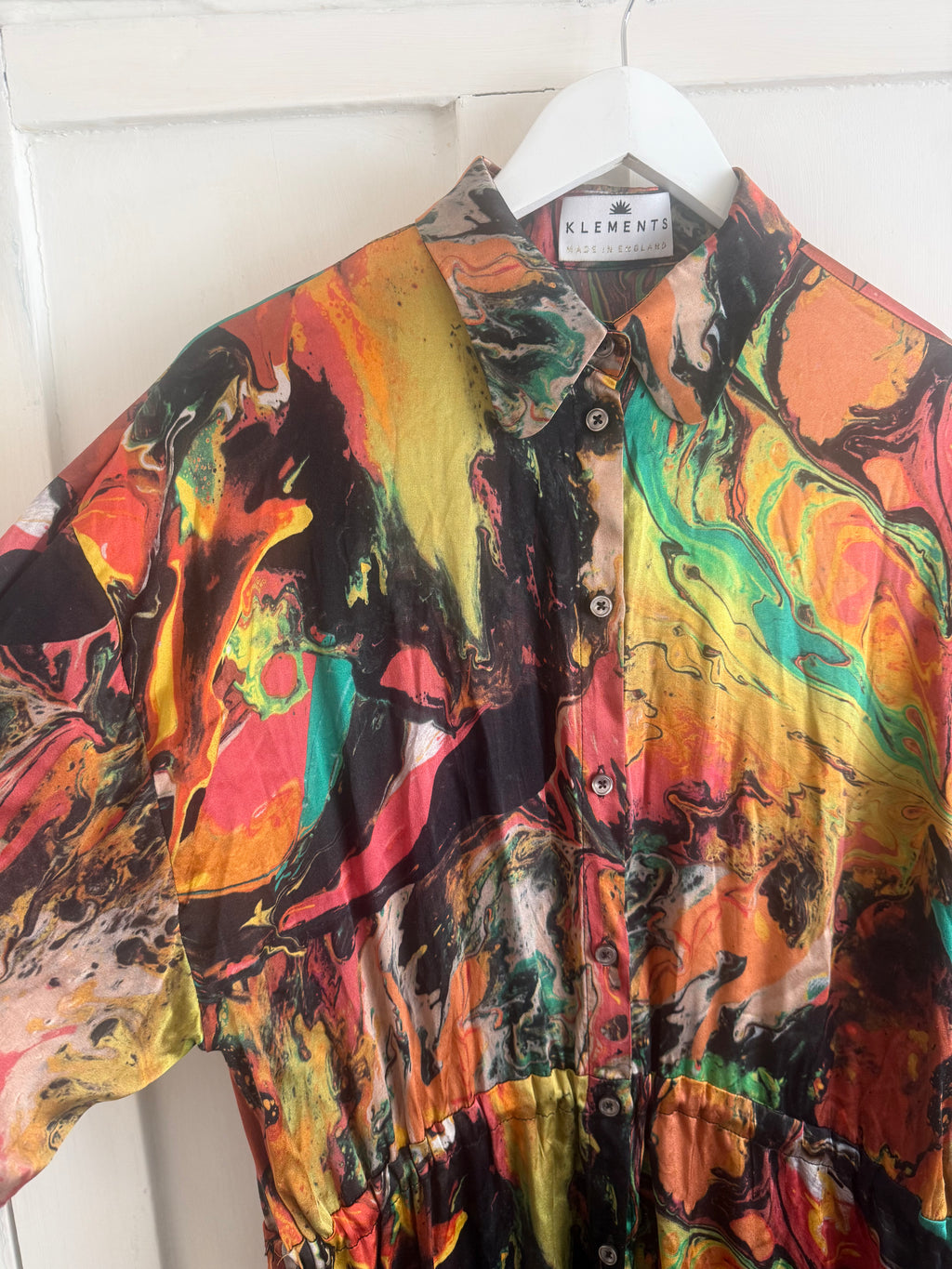 JUNE SAMPLE SALE silk marbling large fluid dress