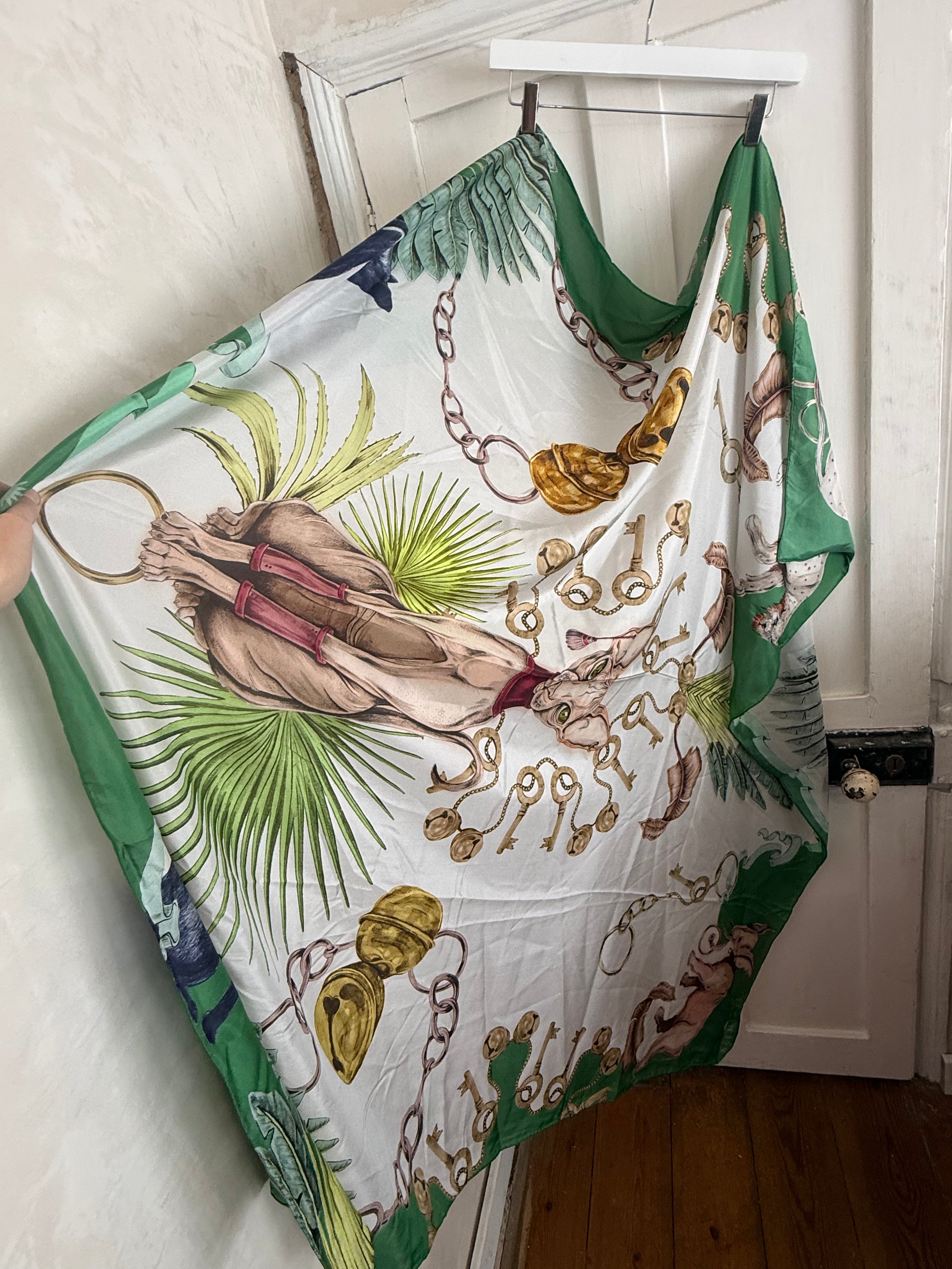 JUNE SAMPLE SALE sphynx silk scarf sample