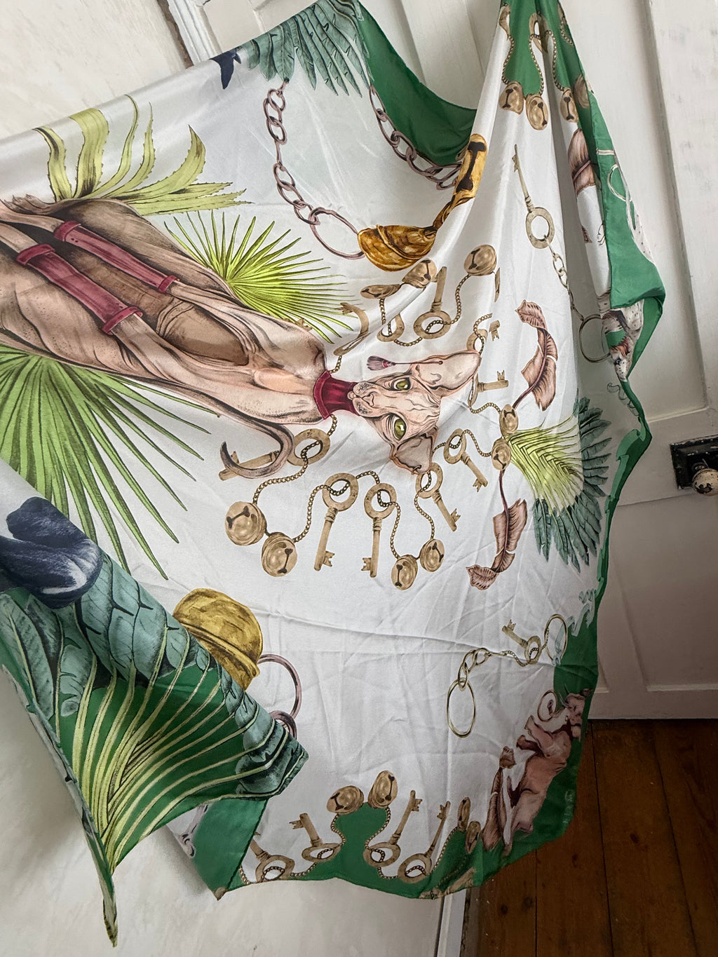 JUNE SAMPLE SALE sphynx silk scarf sample