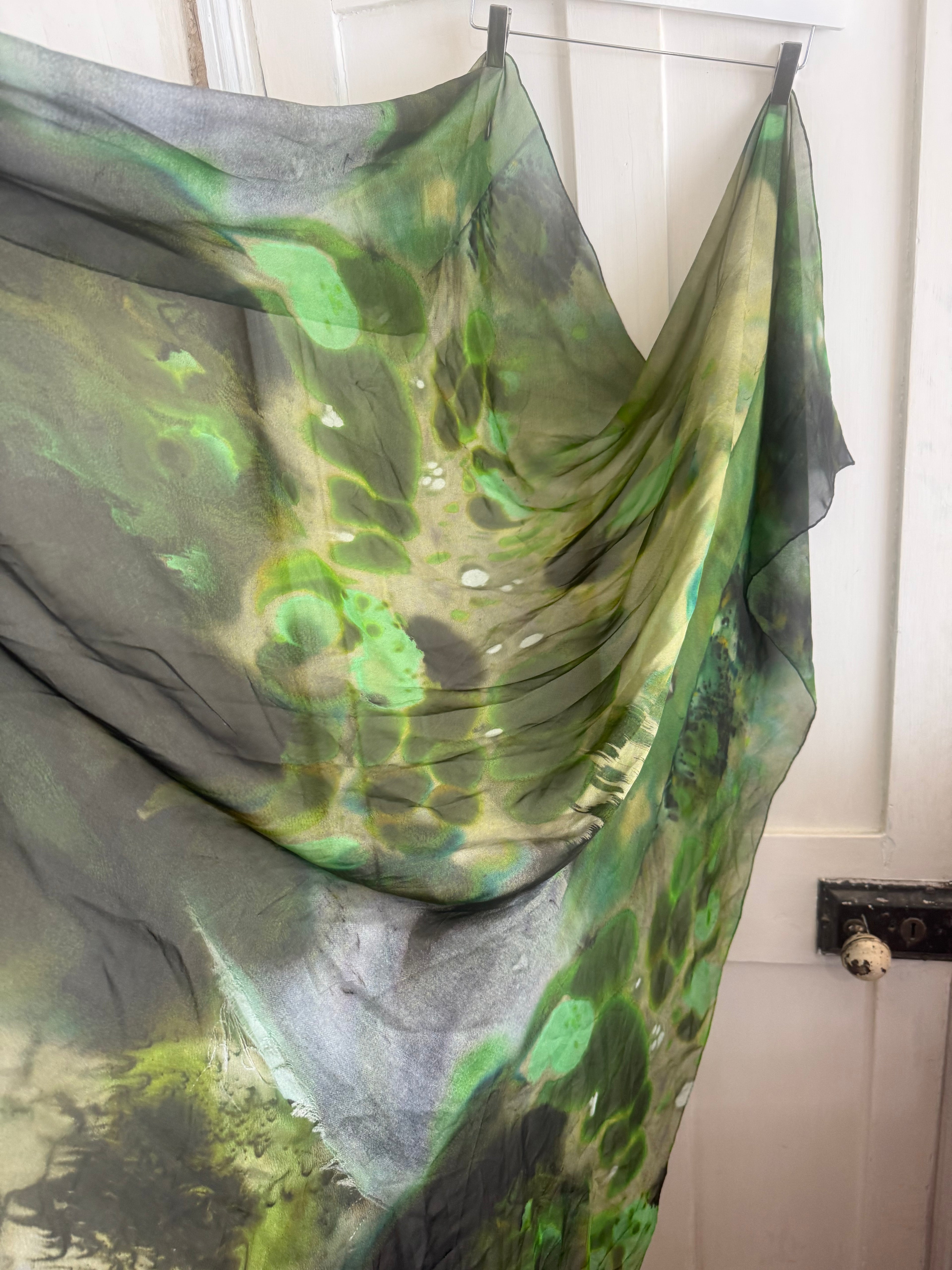 JUNE SAMPLE SALE swamp silk chiffon giant scarf