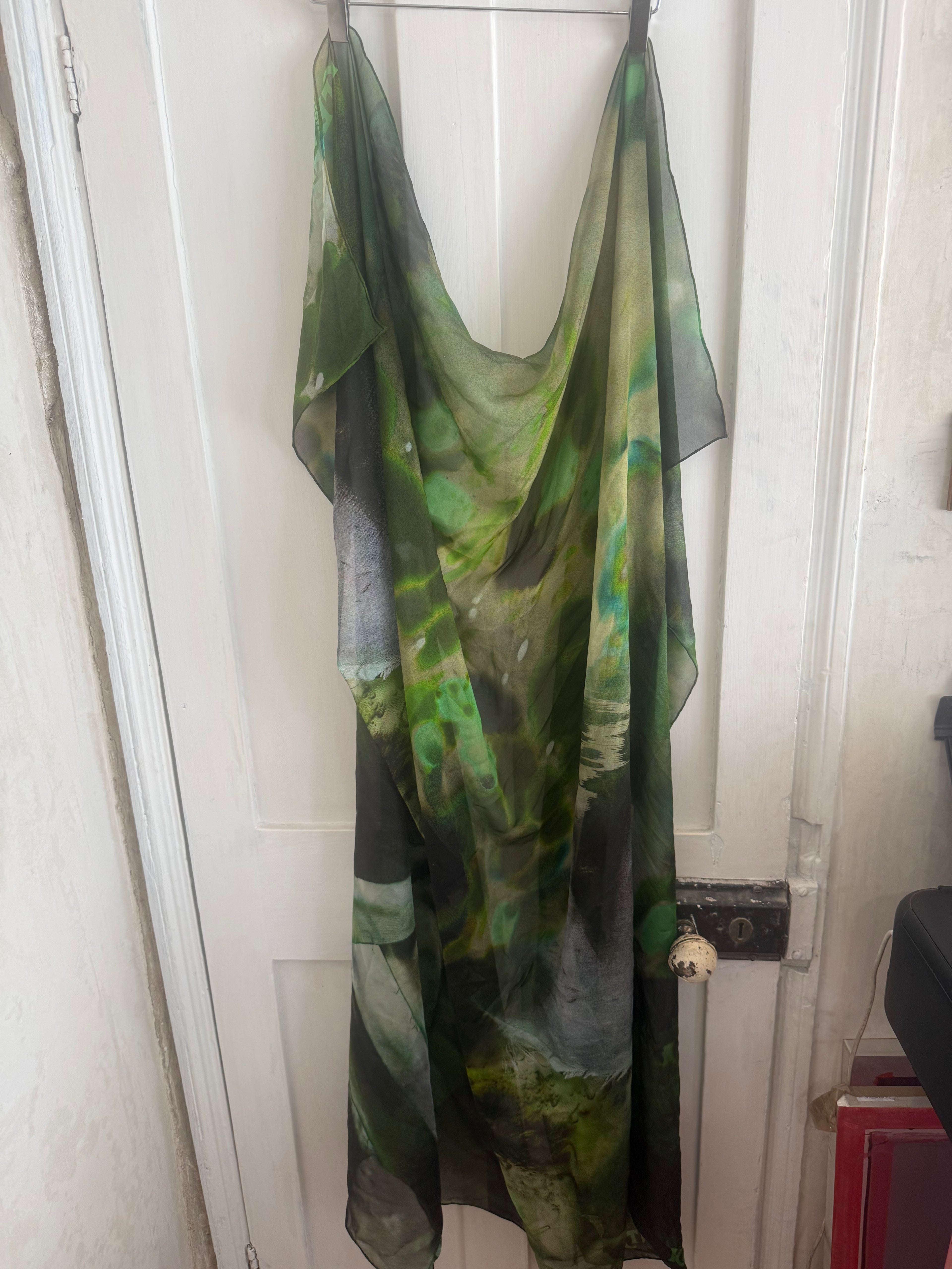 JUNE SAMPLE SALE swamp silk chiffon giant scarf
