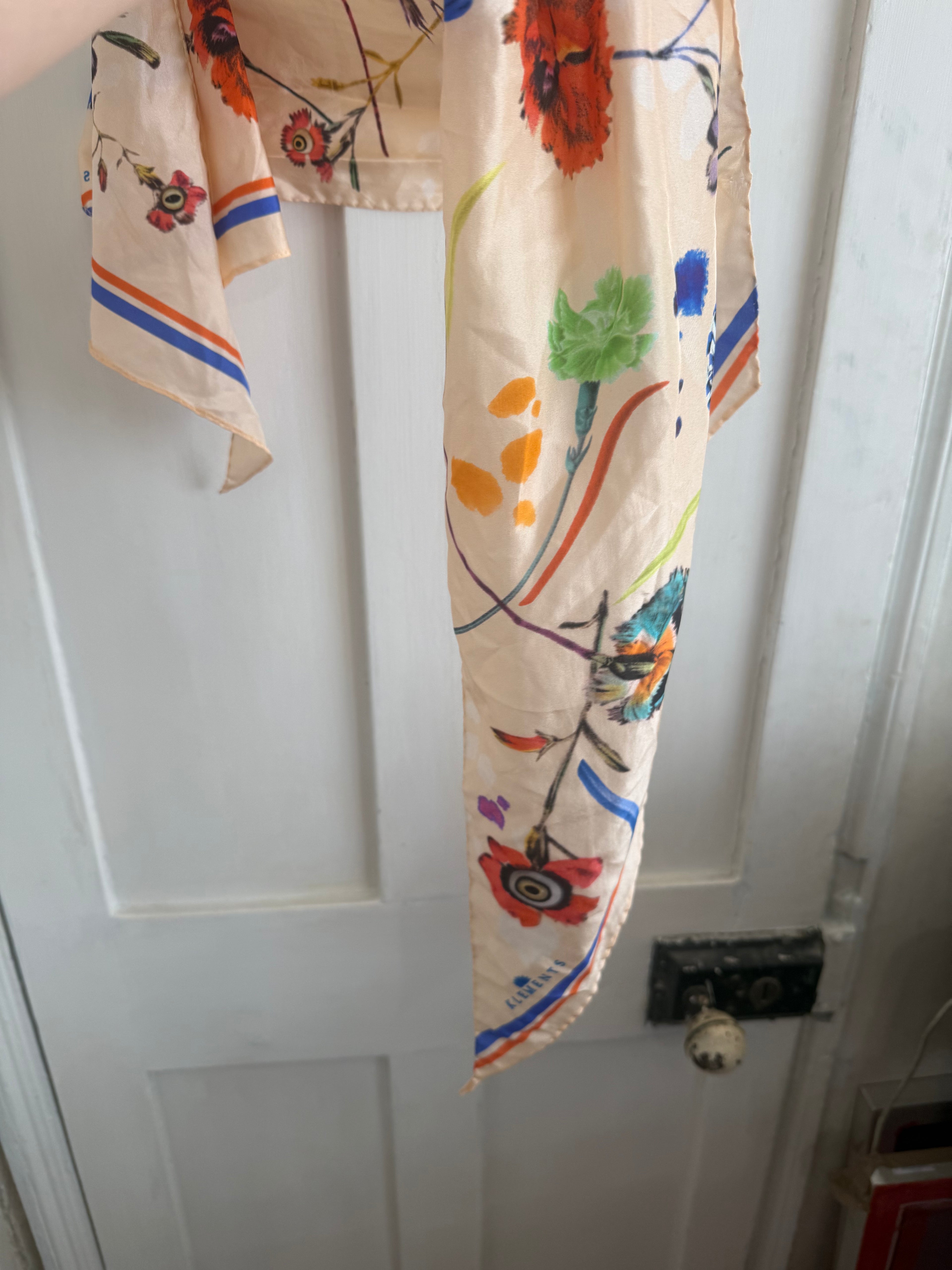 JUNE SAMPLE SALE floral skinny scarf