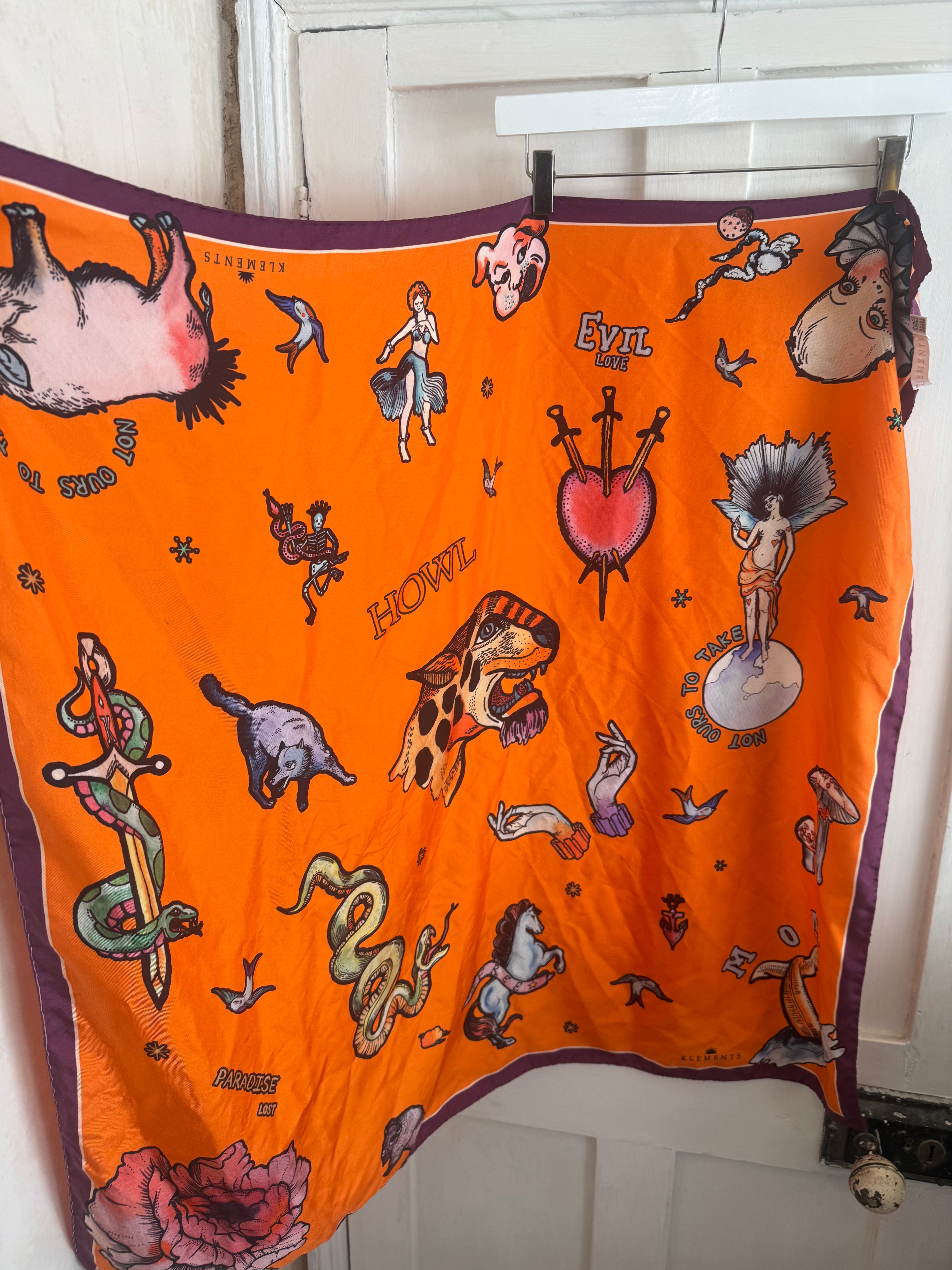 JUNE SAMPLE SALE medium silk twill tattoo sample