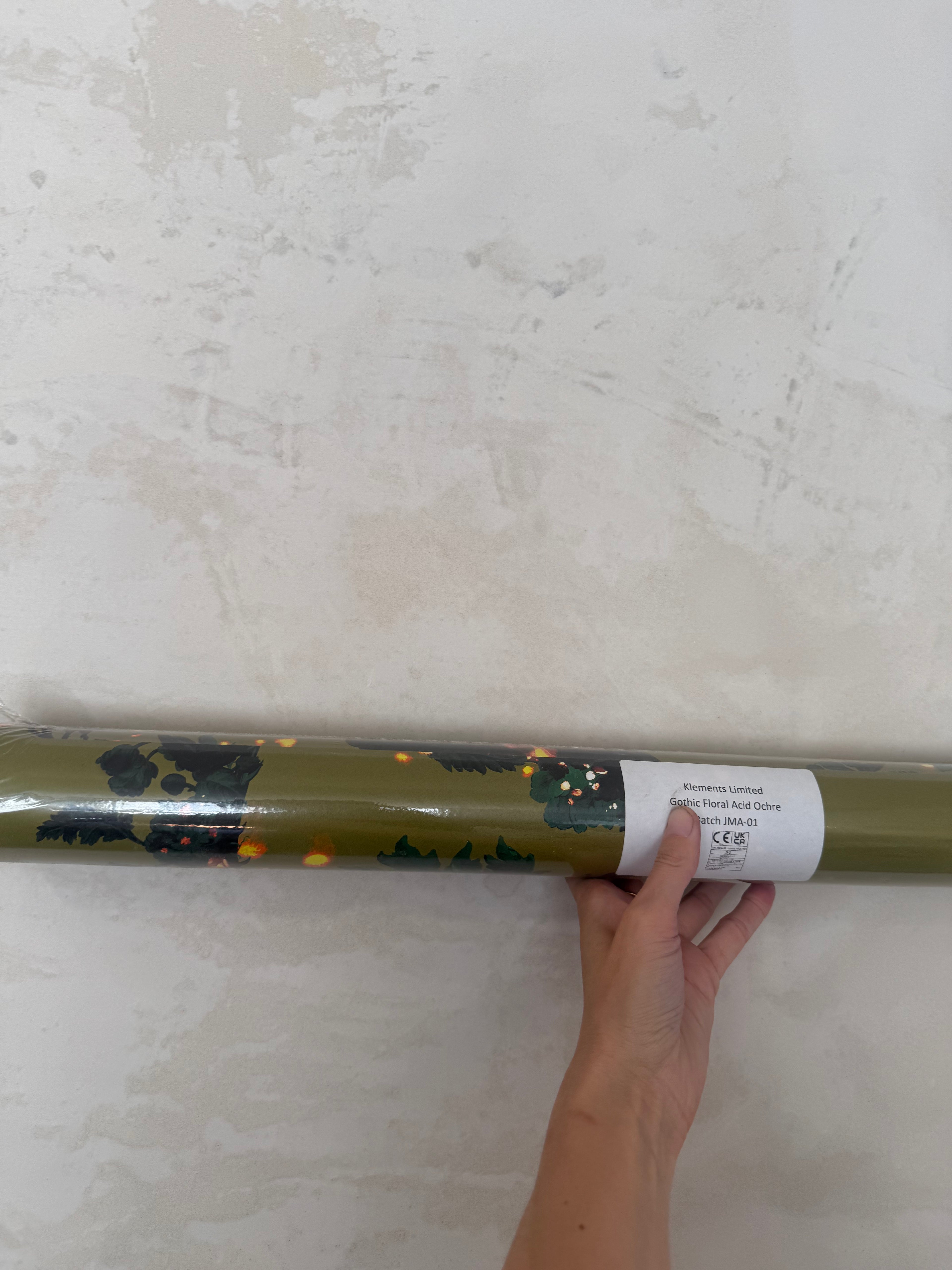 JUNE SAMPLE SALE wall paper acid ochre