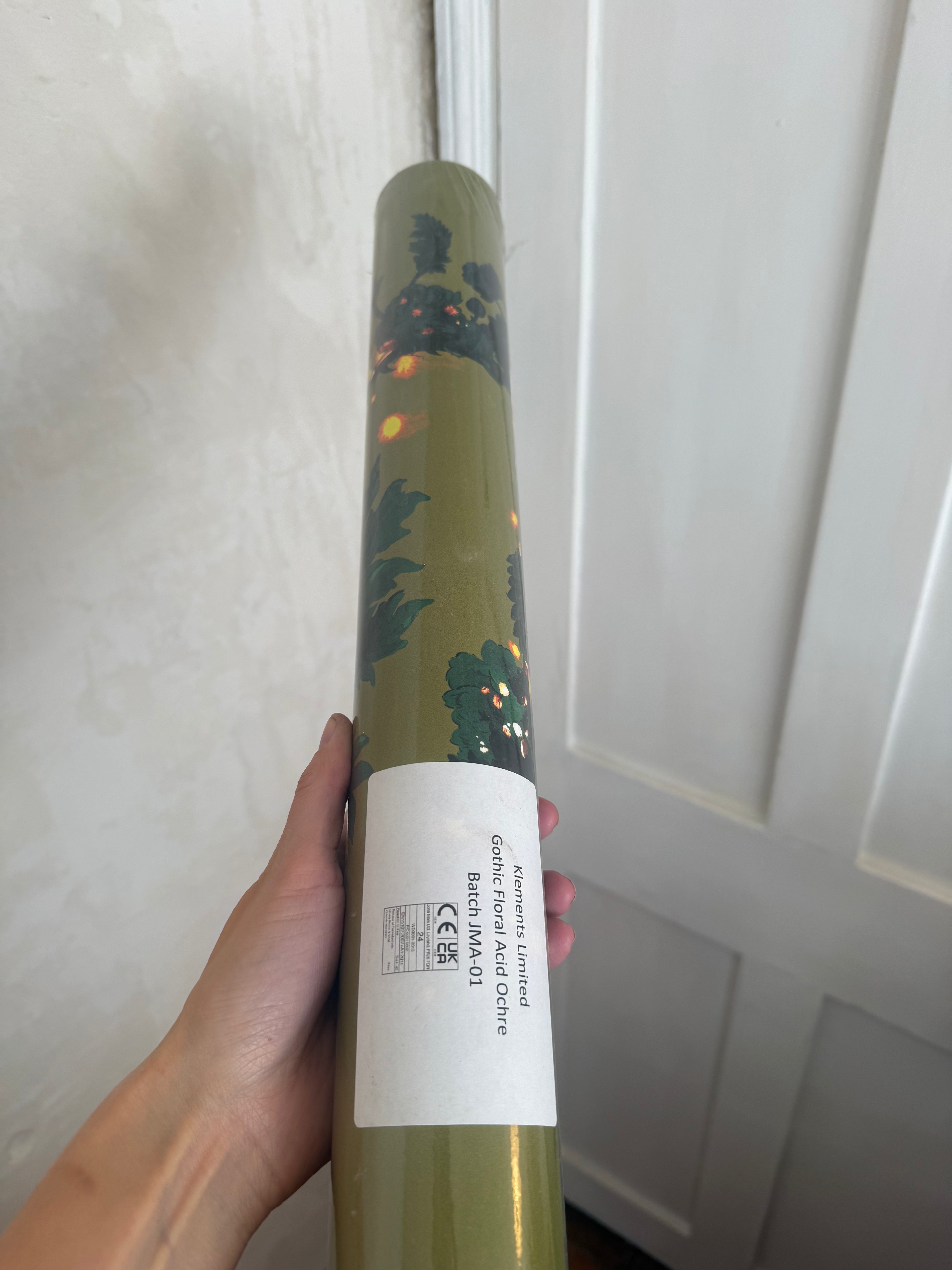 JUNE SAMPLE SALE wall paper acid ochre