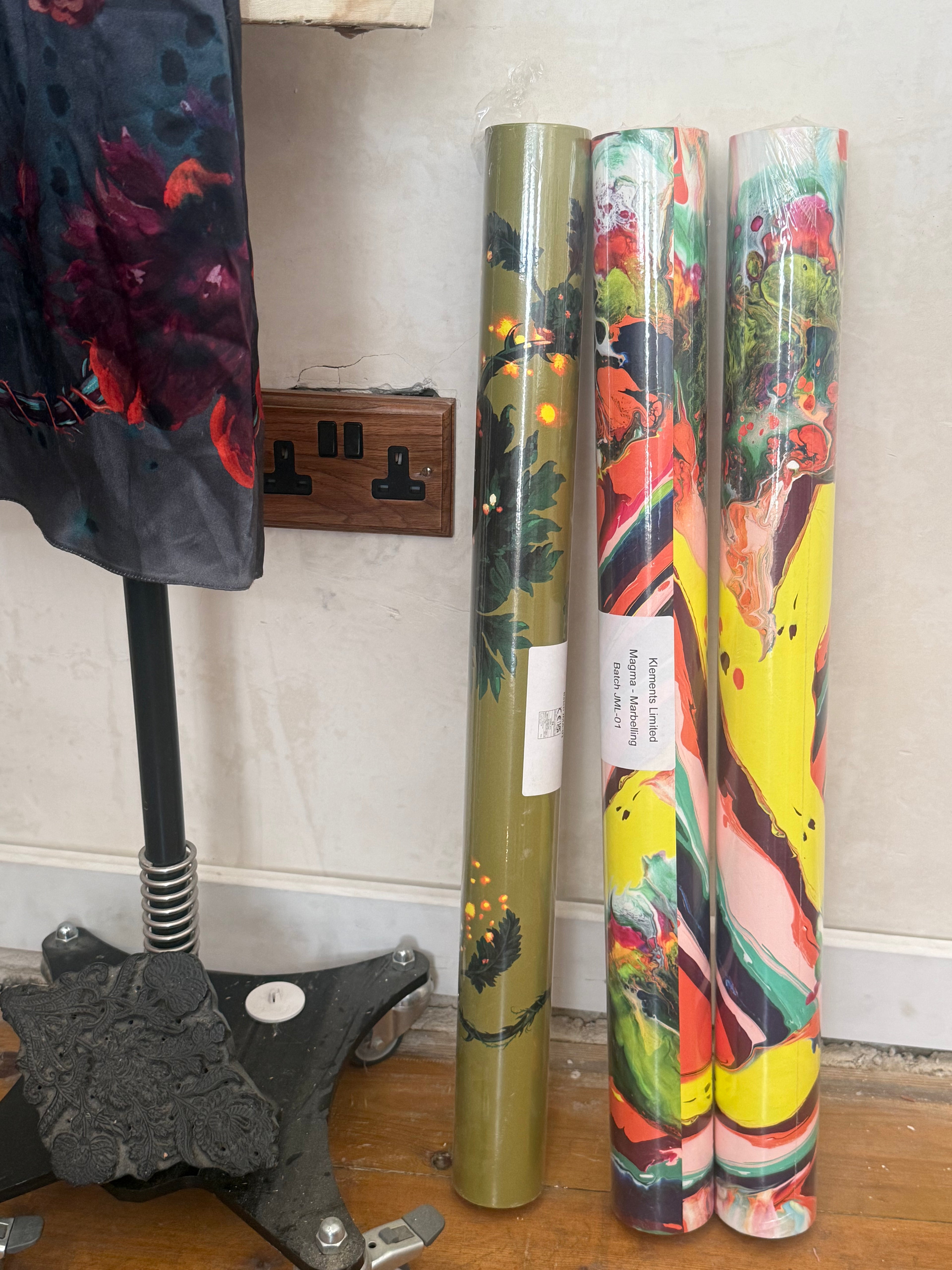 JUNE SAMPLE SALE wall paper Magma (two rolls available)