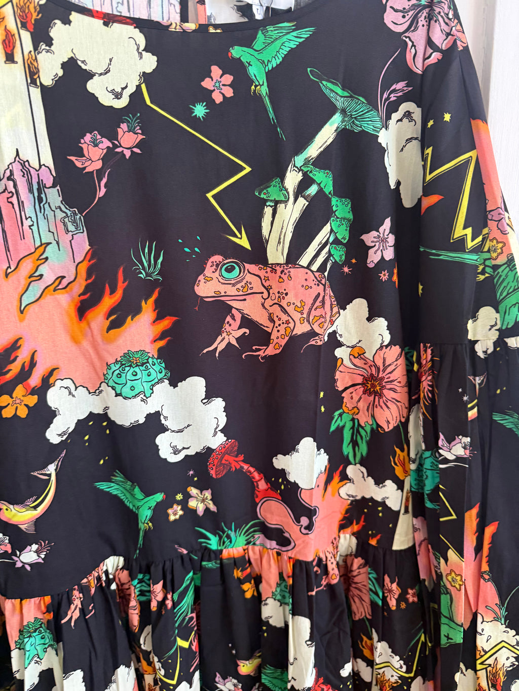 JUNE SAMPLE SALE COTTON WATCH TOWER DUSK DRESS L