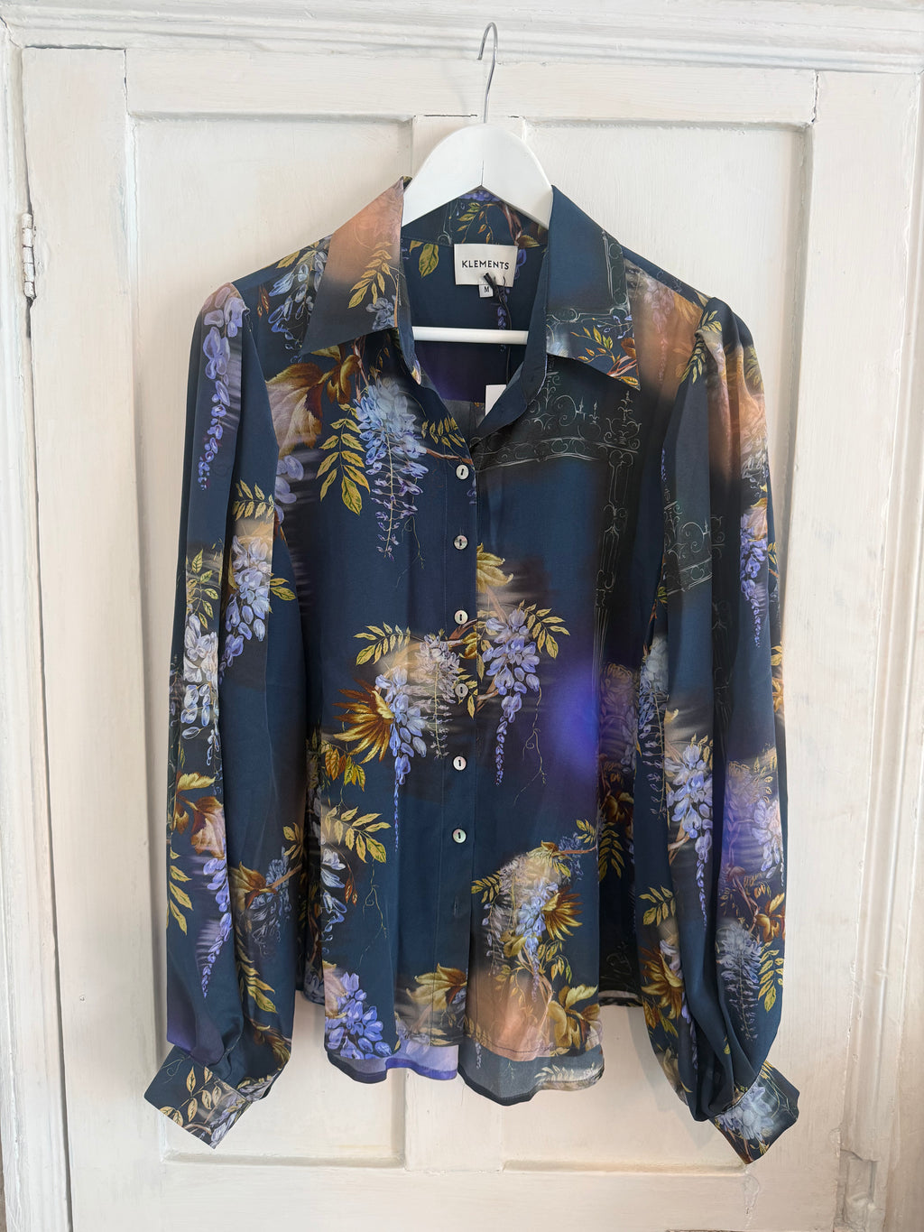 JUNE SAMPLE SALE silk wisteria blouse M & XL