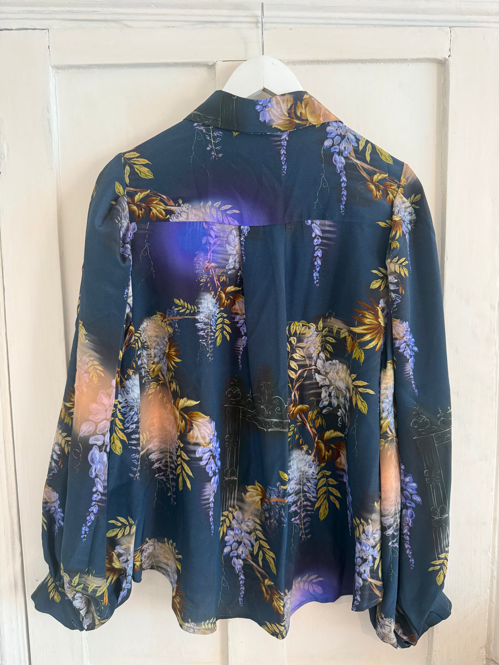 JUNE SAMPLE SALE silk wisteria blouse M & XL