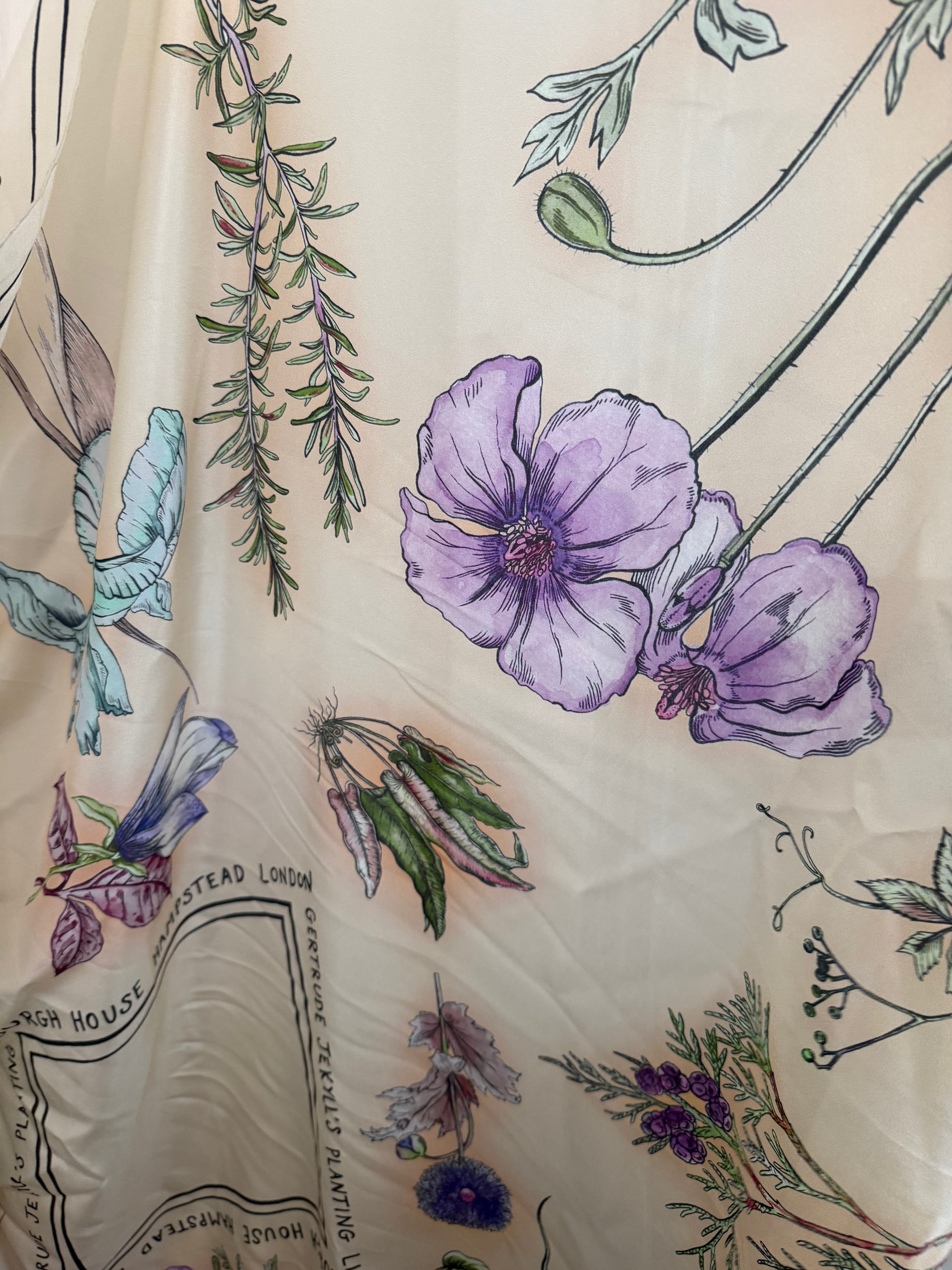 JUNE SAMPLE SALE gertrude jekyll print silk