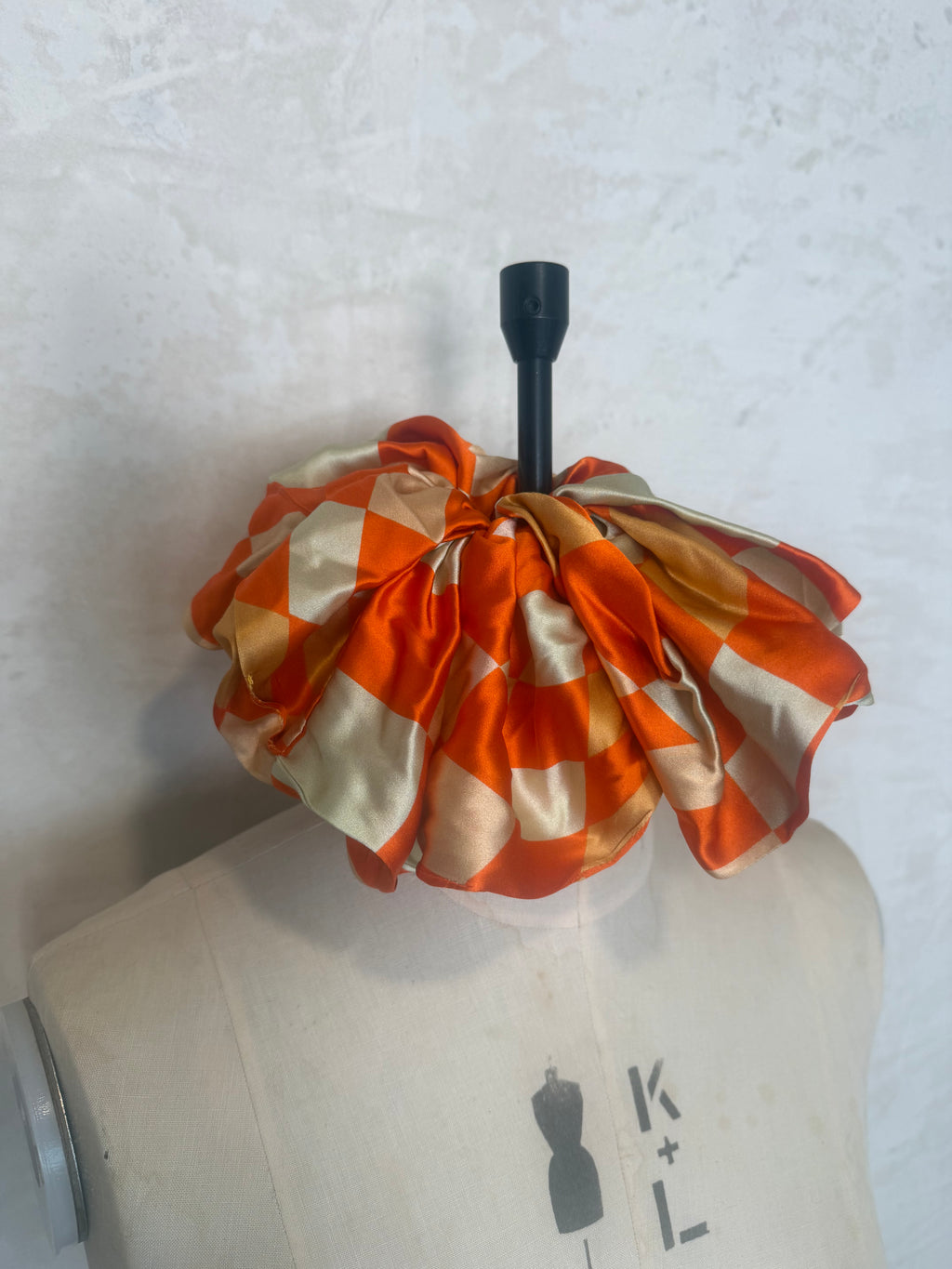 JUNE SAMPLE SALE GIANT SILK CHECK SCHRUNCHIE