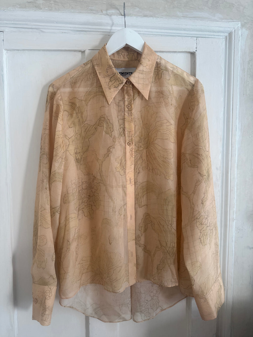 JUNE SAMPLE SALE SILK CHIFFON BLOUSE S