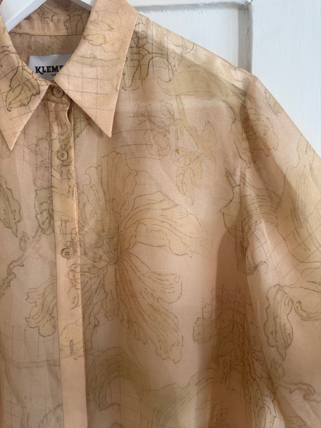 JUNE SAMPLE SALE SILK CHIFFON BLOUSE S