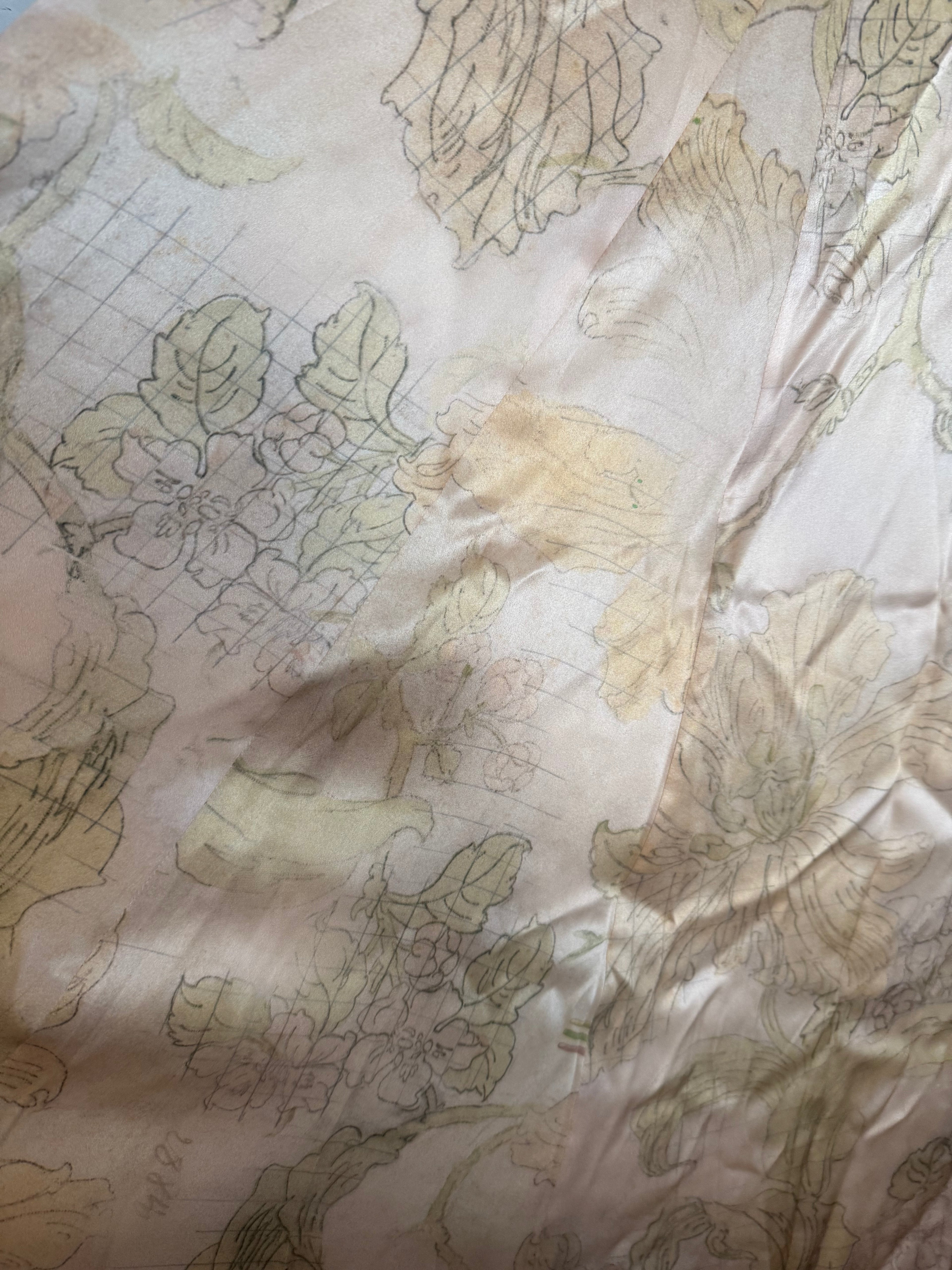 JUNE SAMPLE SALE SILK lily print skirt fit samples S AND XL