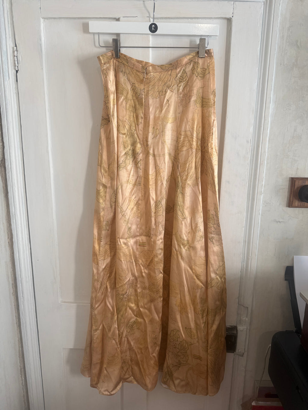 JUNE SAMPLE SALE SILK lily print skirt fit samples S AND XL