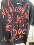 JUNE SAMPLE SALE Never met a dog I didn’t like hand painted T Medium oversized