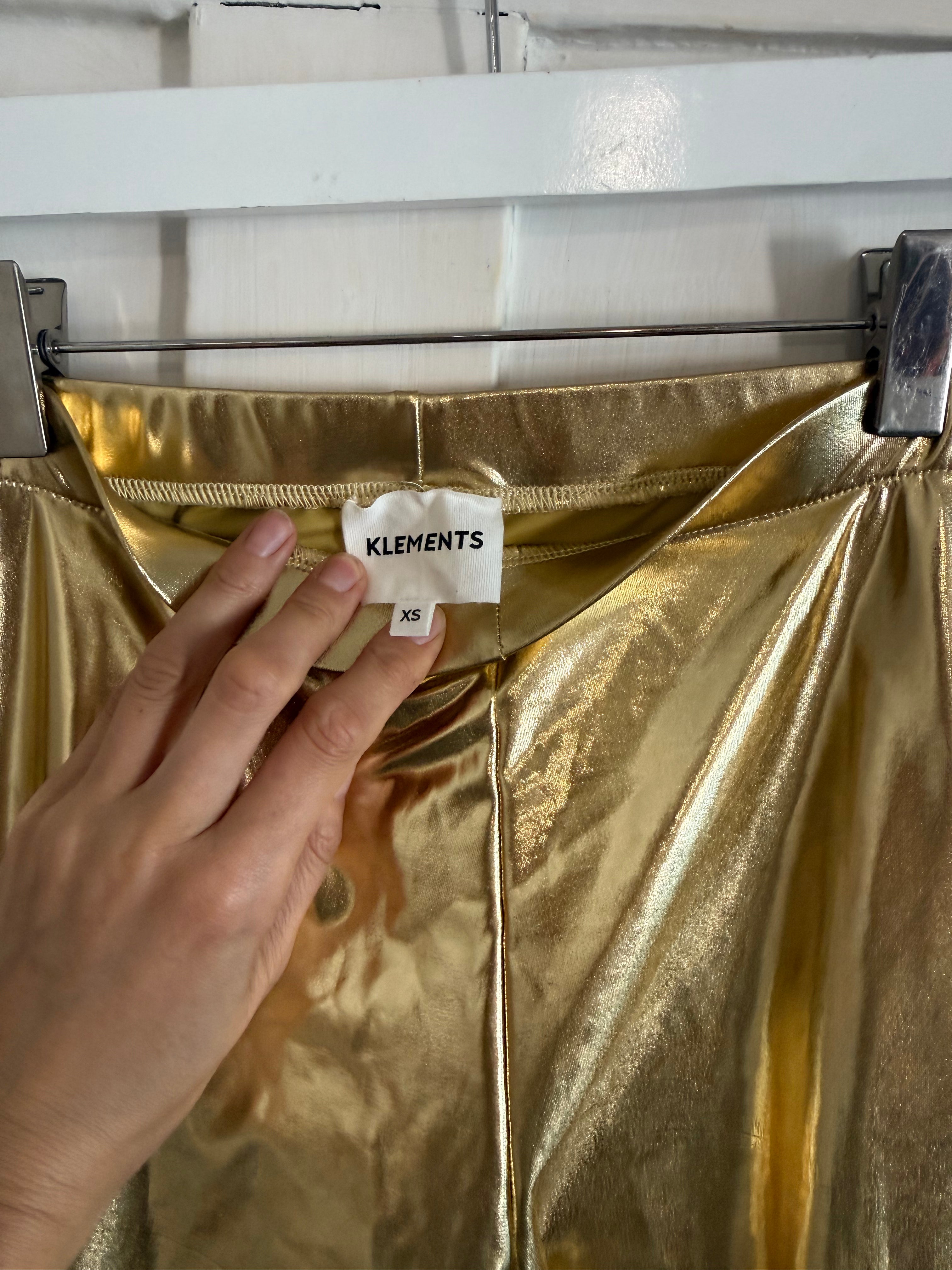 JUNE SAMPLE SALE gold leggings XS