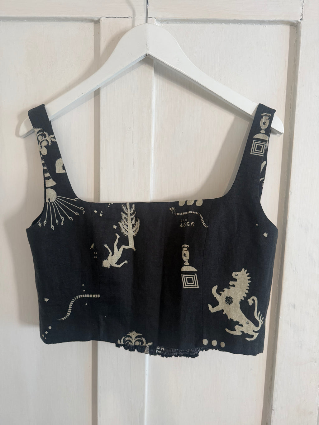 JUNE SAMPLE SALE LINEN BODICE TOP M-L