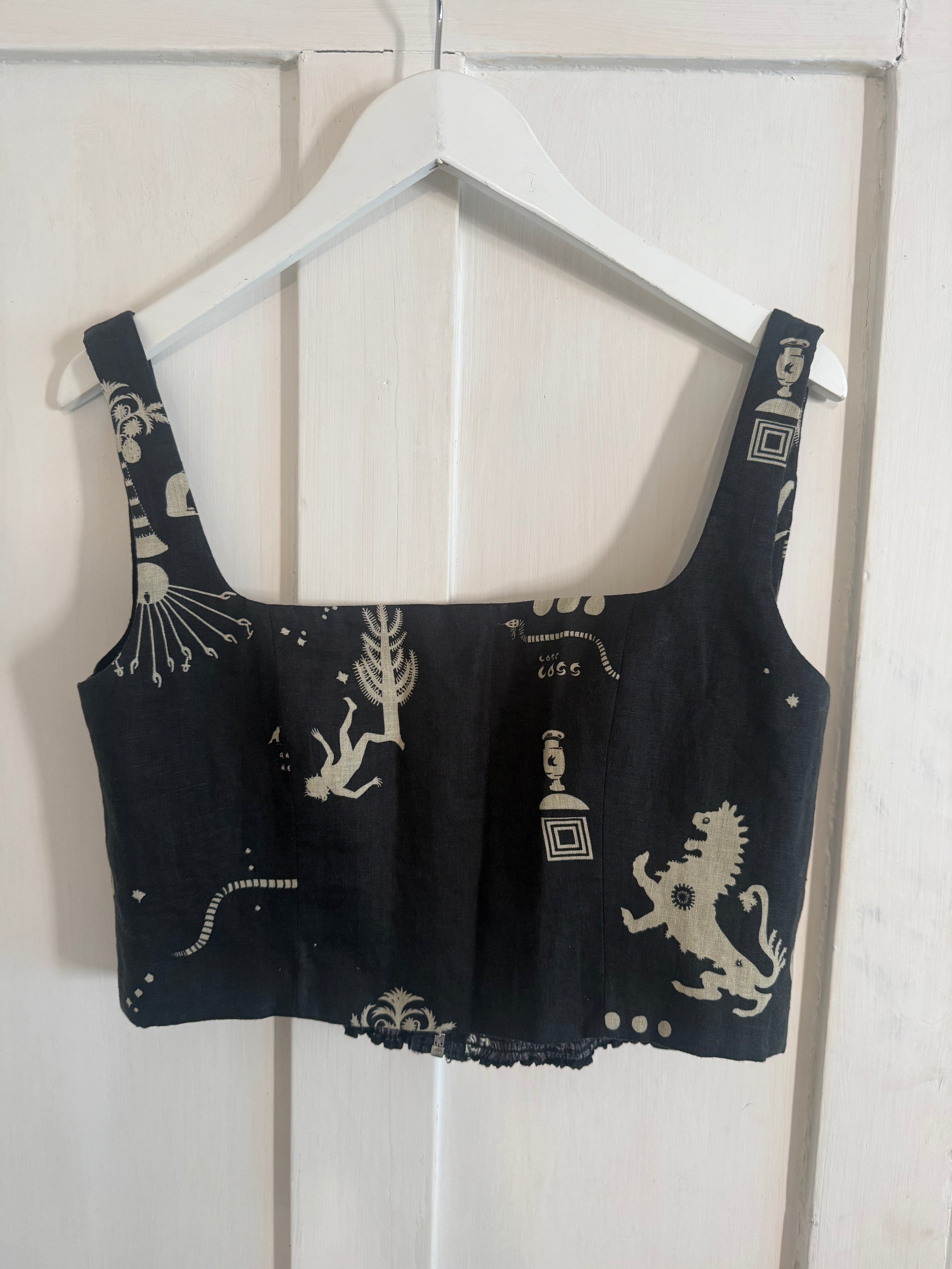 JUNE SAMPLE SALE LINEN BODICE TOP M-L