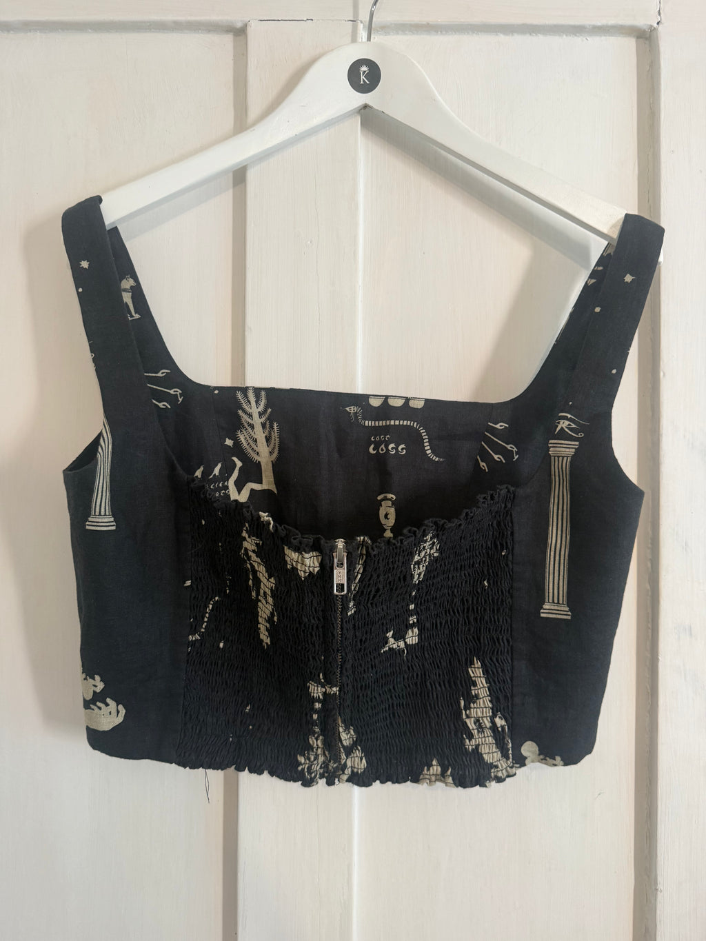 JUNE SAMPLE SALE LINEN BODICE TOP M-L