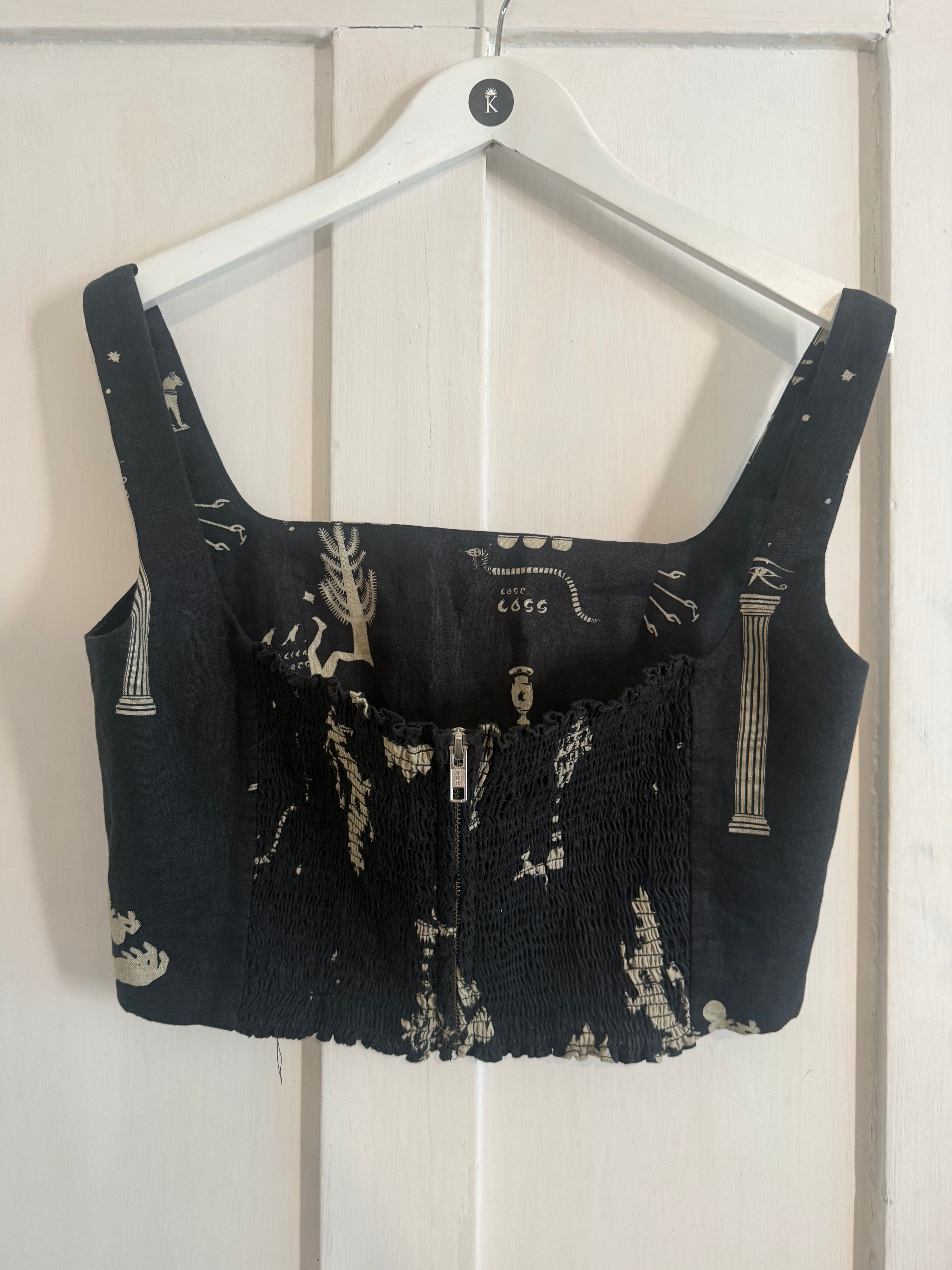 JUNE SAMPLE SALE LINEN BODICE TOP M-L