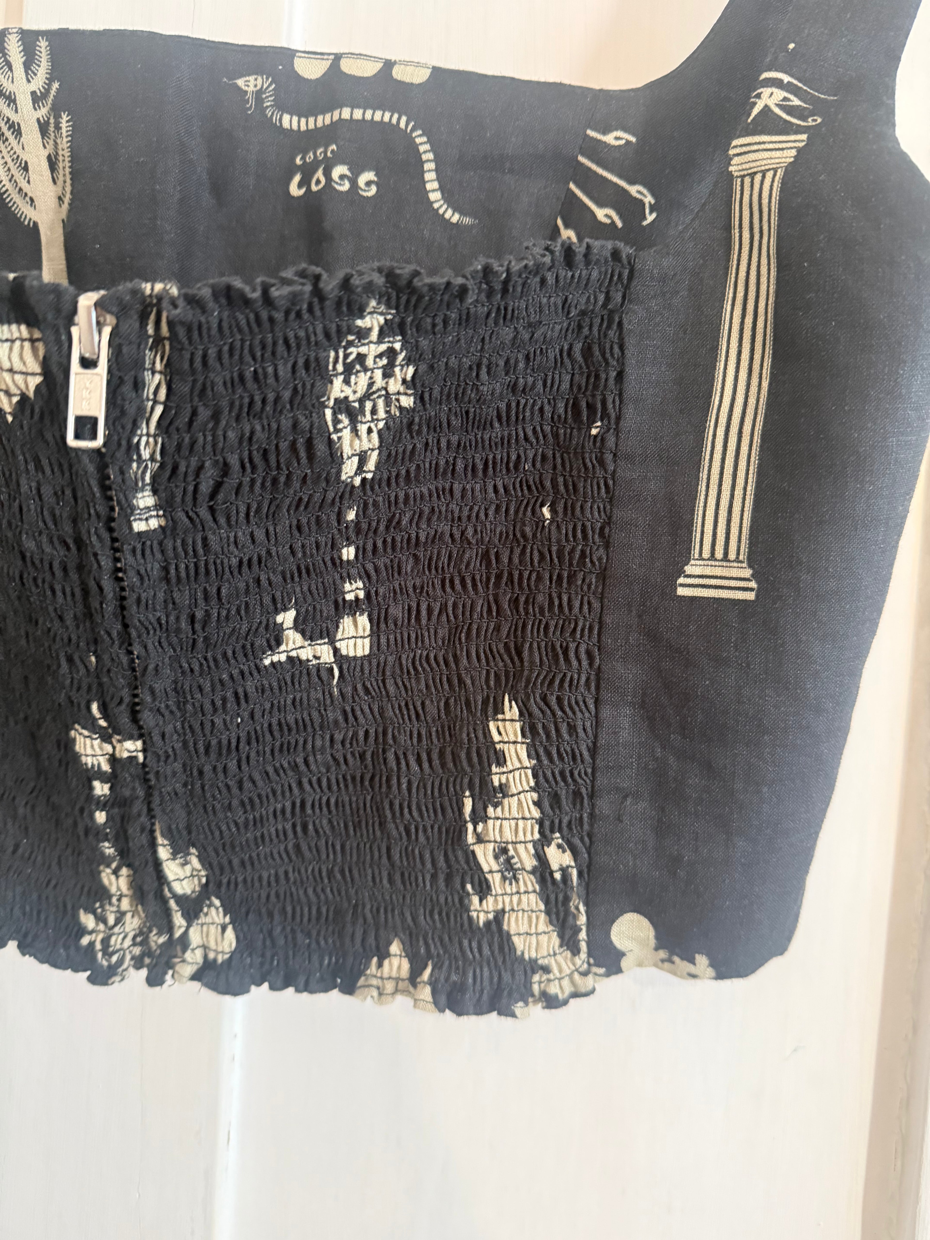 JUNE SAMPLE SALE LINEN BODICE TOP M-L