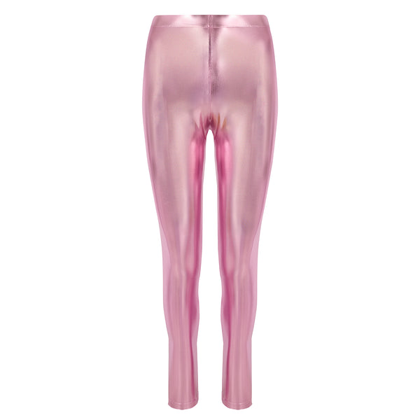 Margate Leggings in Metallic pink