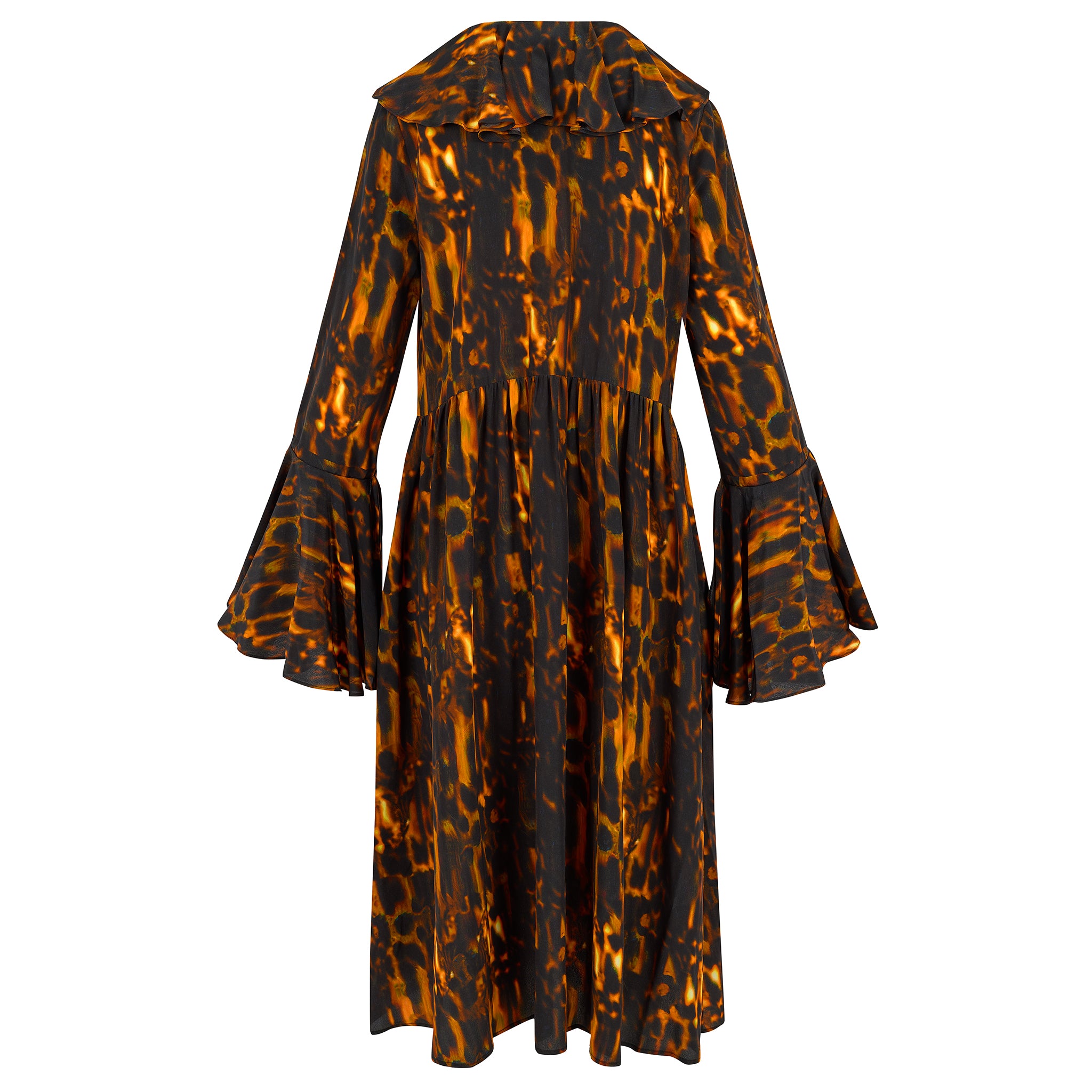Morhav silk dress in Tortoise shell print
