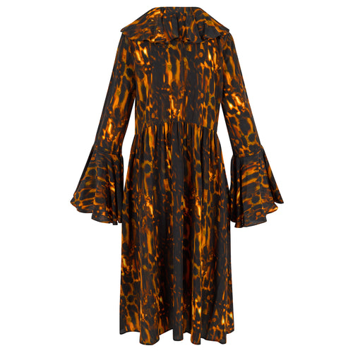 Morhav silk dress in Tortoise shell print