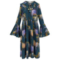 Morhav silk dress in Wisteria print