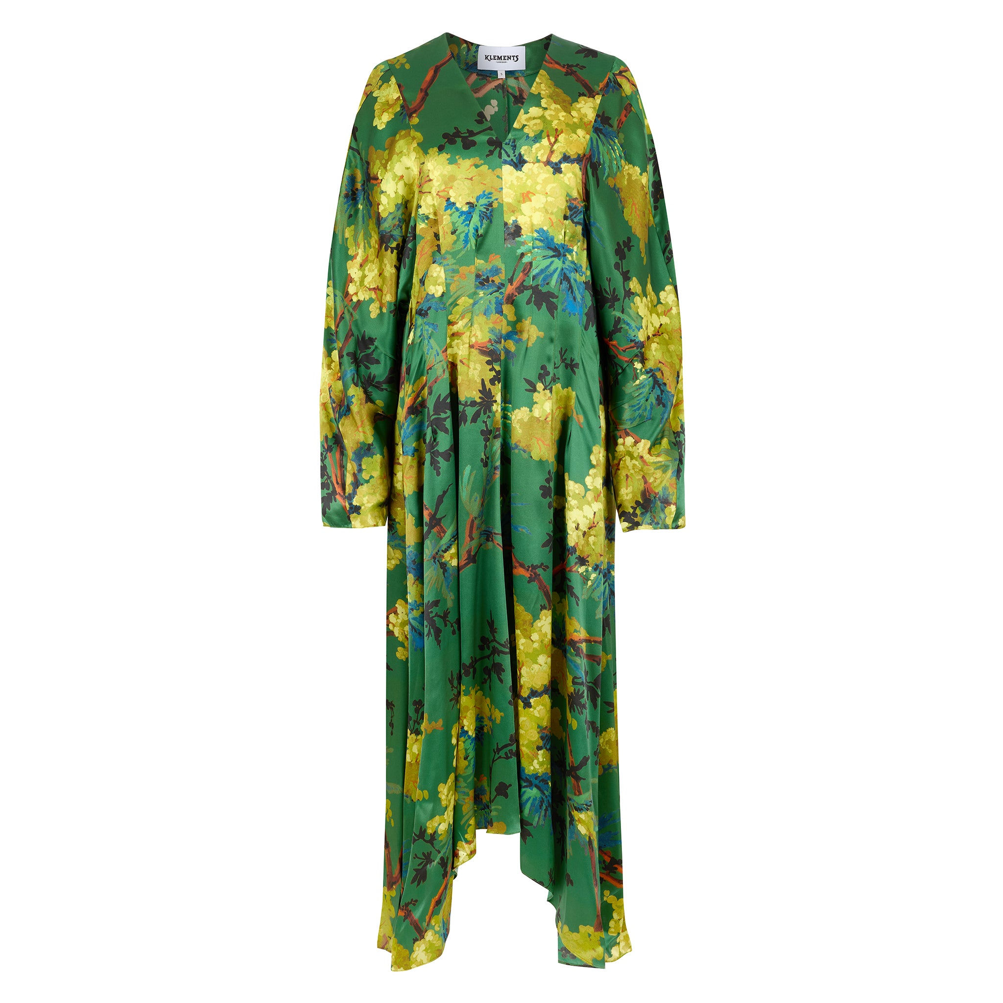 Virginia Dress in illuminated Acacia print