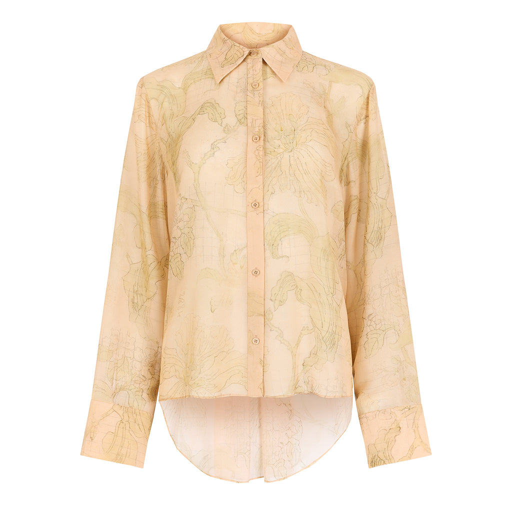 Heath Shirt in 200 year old Lilly Print