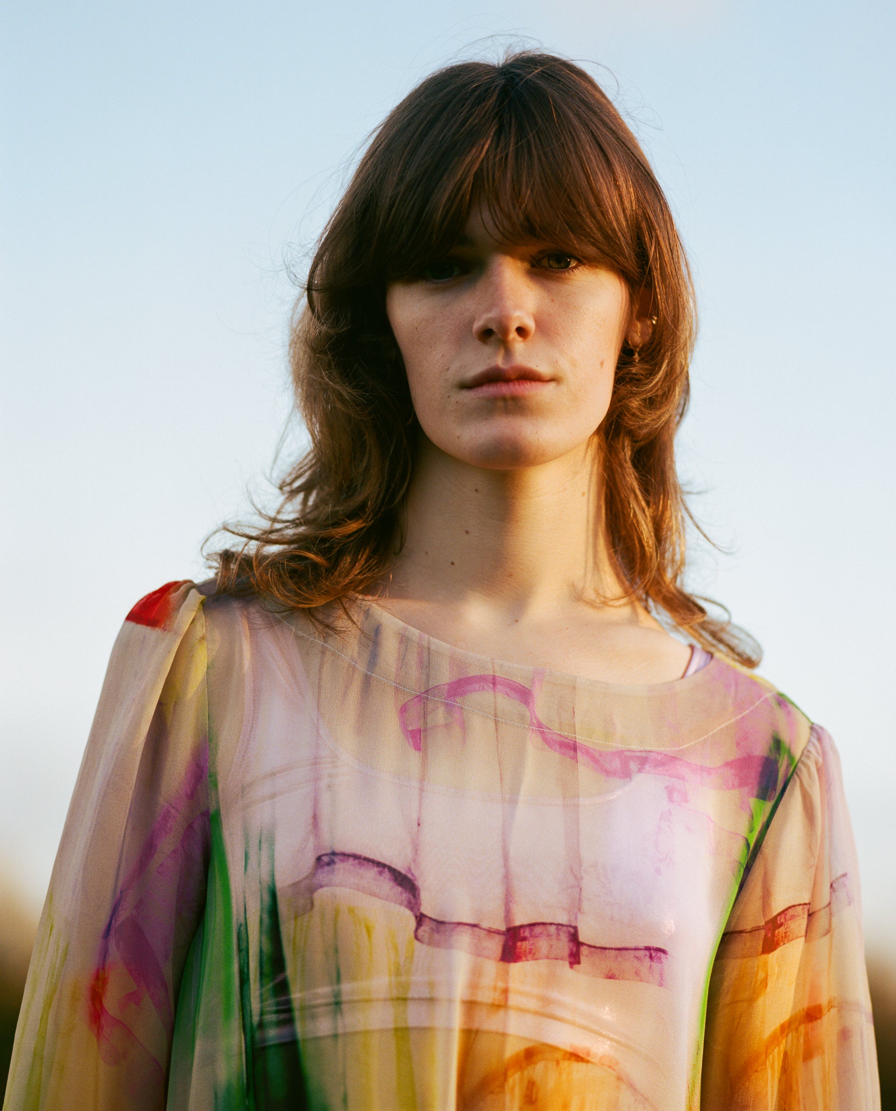 Margate Crop Top in Metallic pink