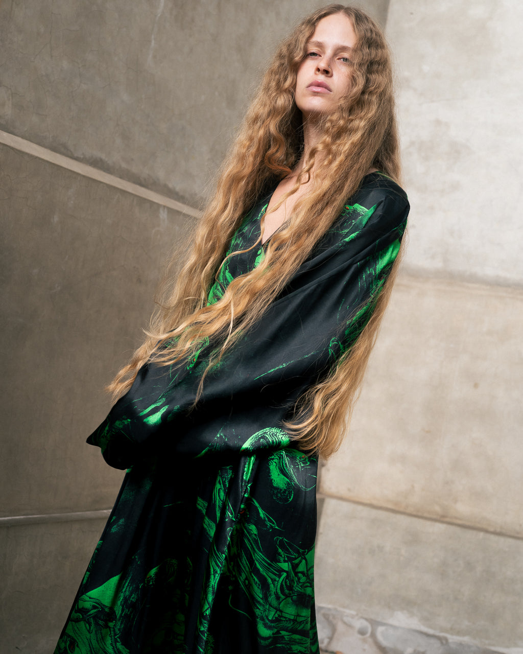 Virginia Dress in Alien print