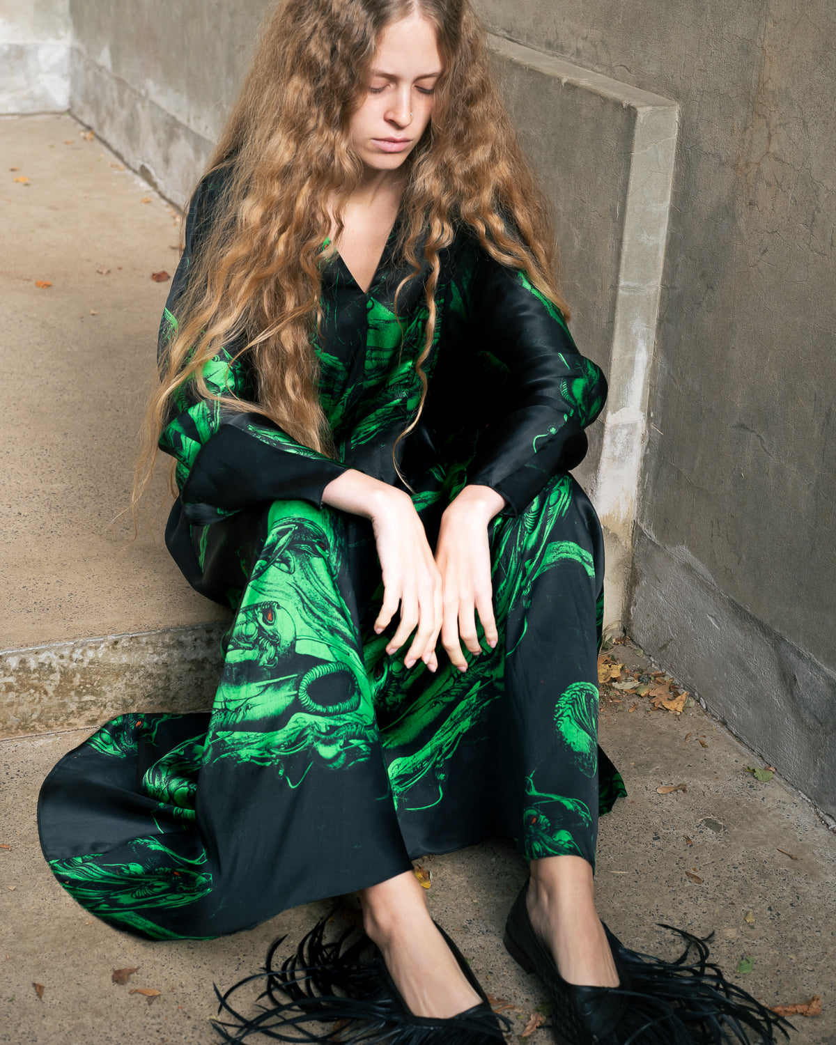 Virginia Dress in Alien print