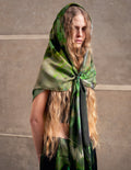 Swamp silk chiffon giant scarf