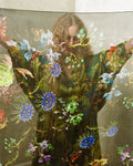 Witch flower silk chiffon giant scarf