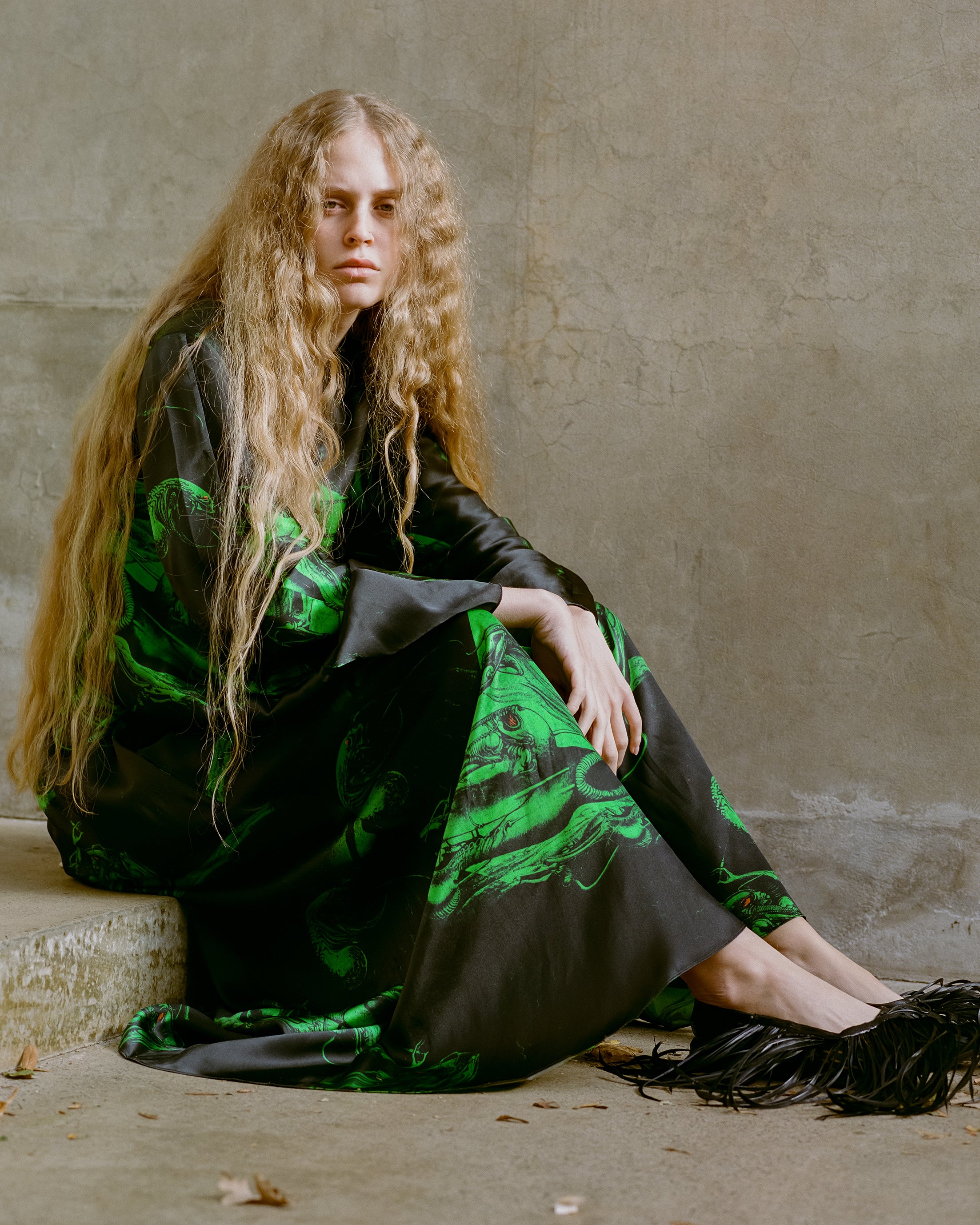 Virginia Dress in Alien print