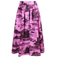 Eddie Cotton Skirt Doomed voyage print in Sorbet and Port