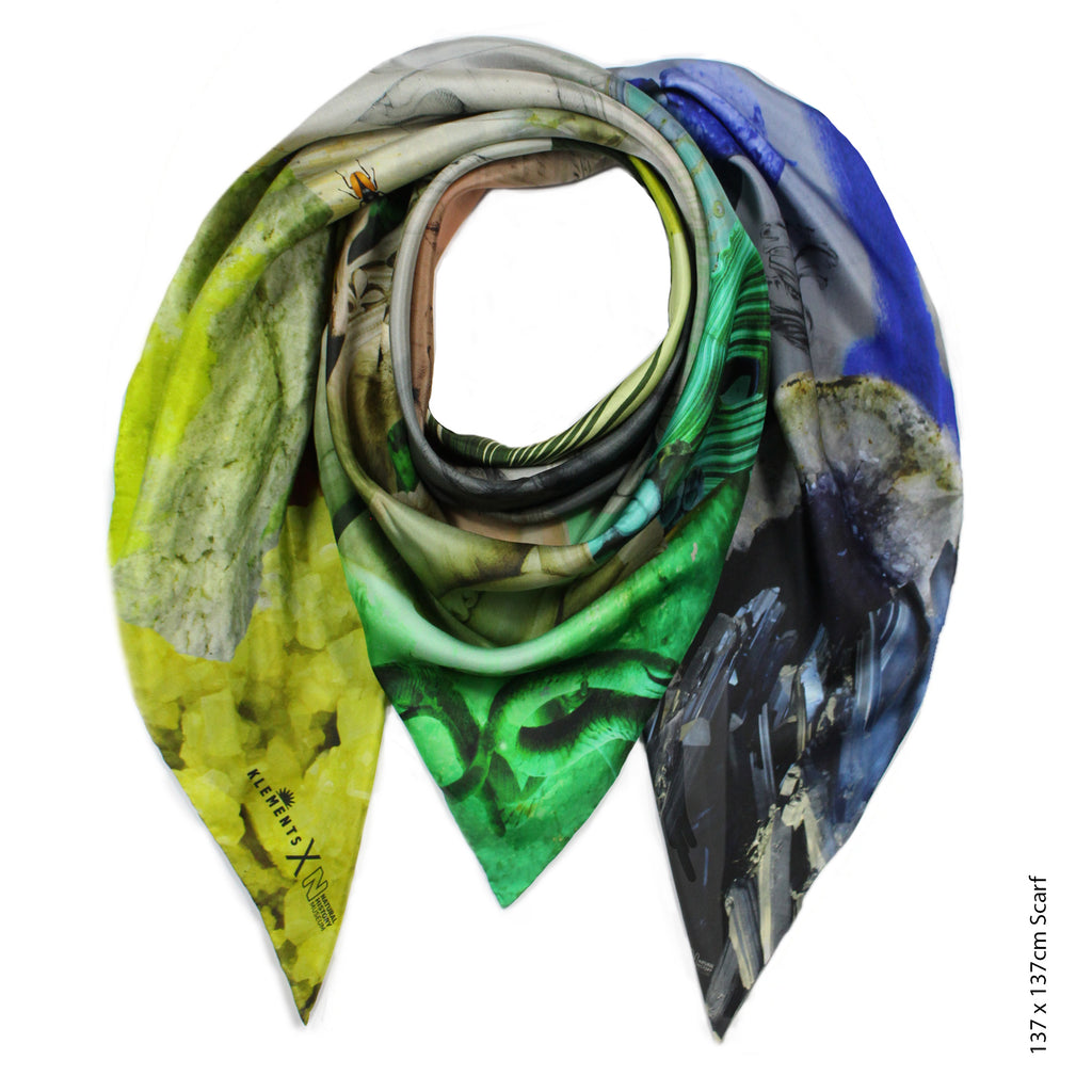Natural History / Mineral silk scarf (two size options)