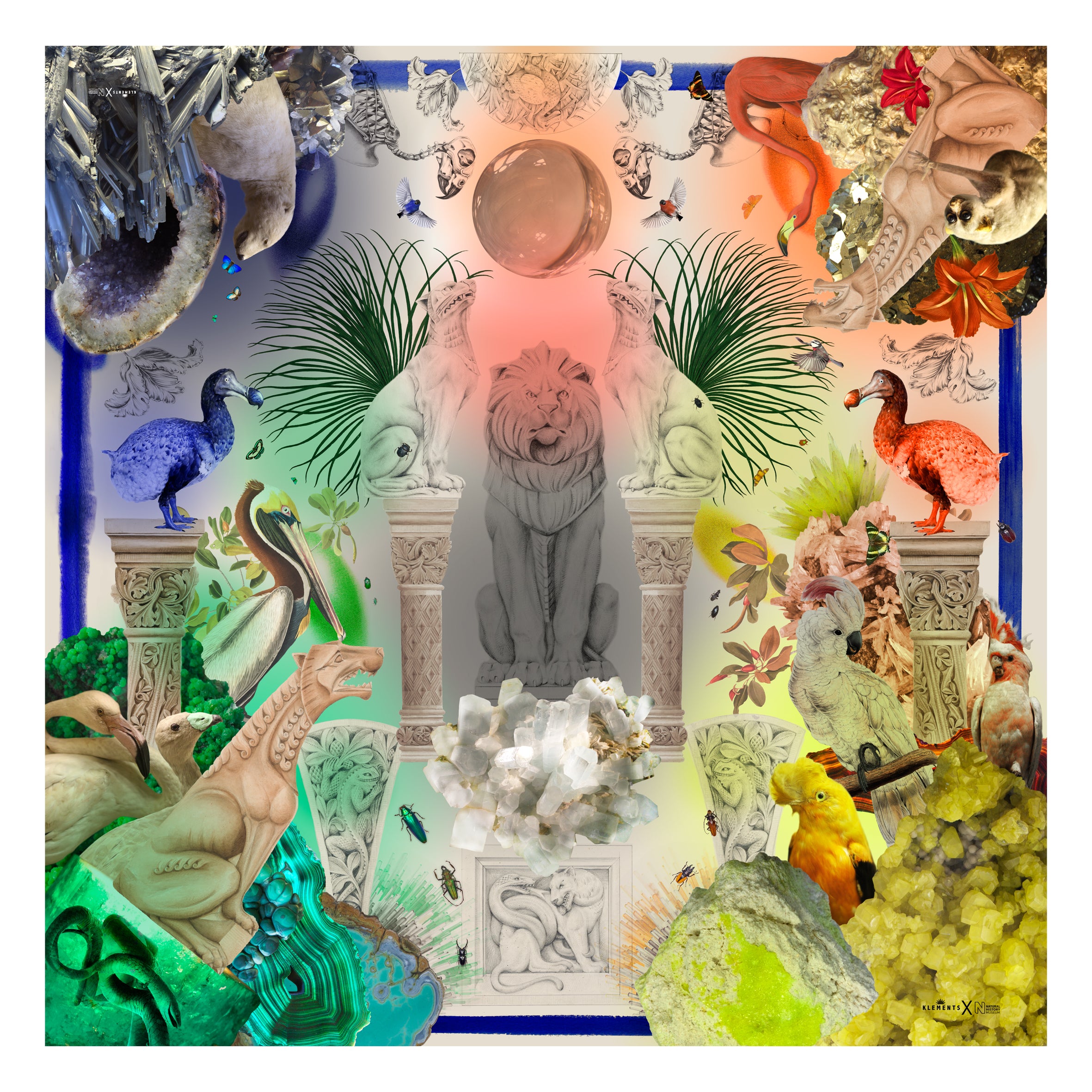 Natural History / Mineral silk scarf (two size options)