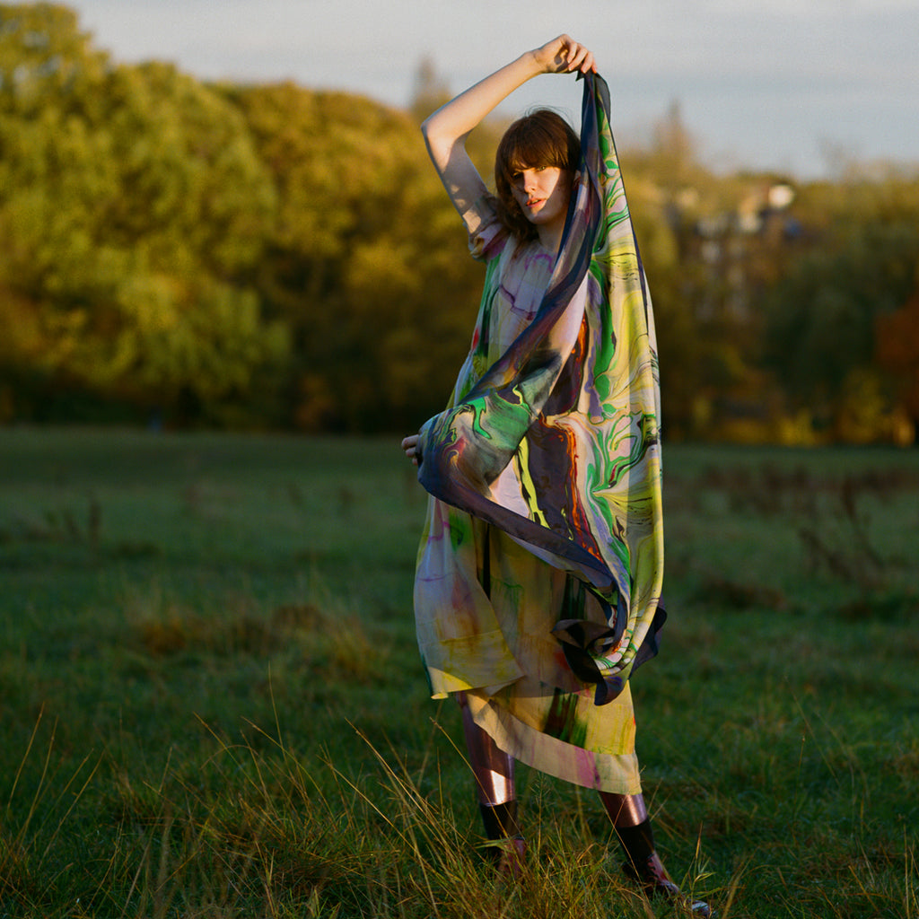 Paint blurs scarf (two size options)