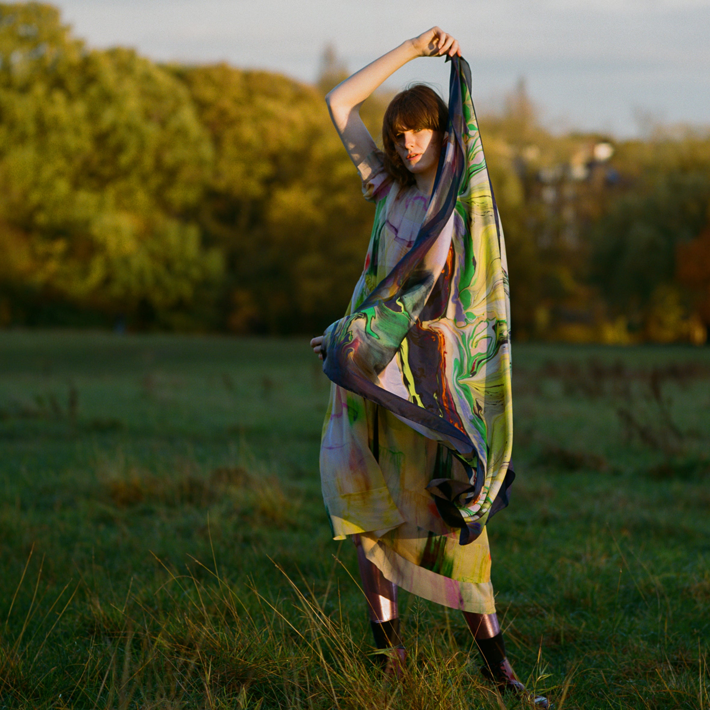 Paint blurs scarf (two size options)