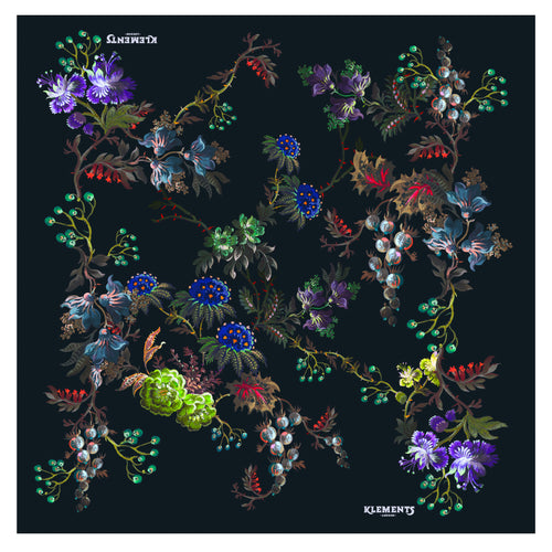 Witch flower silk chiffon giant scarf