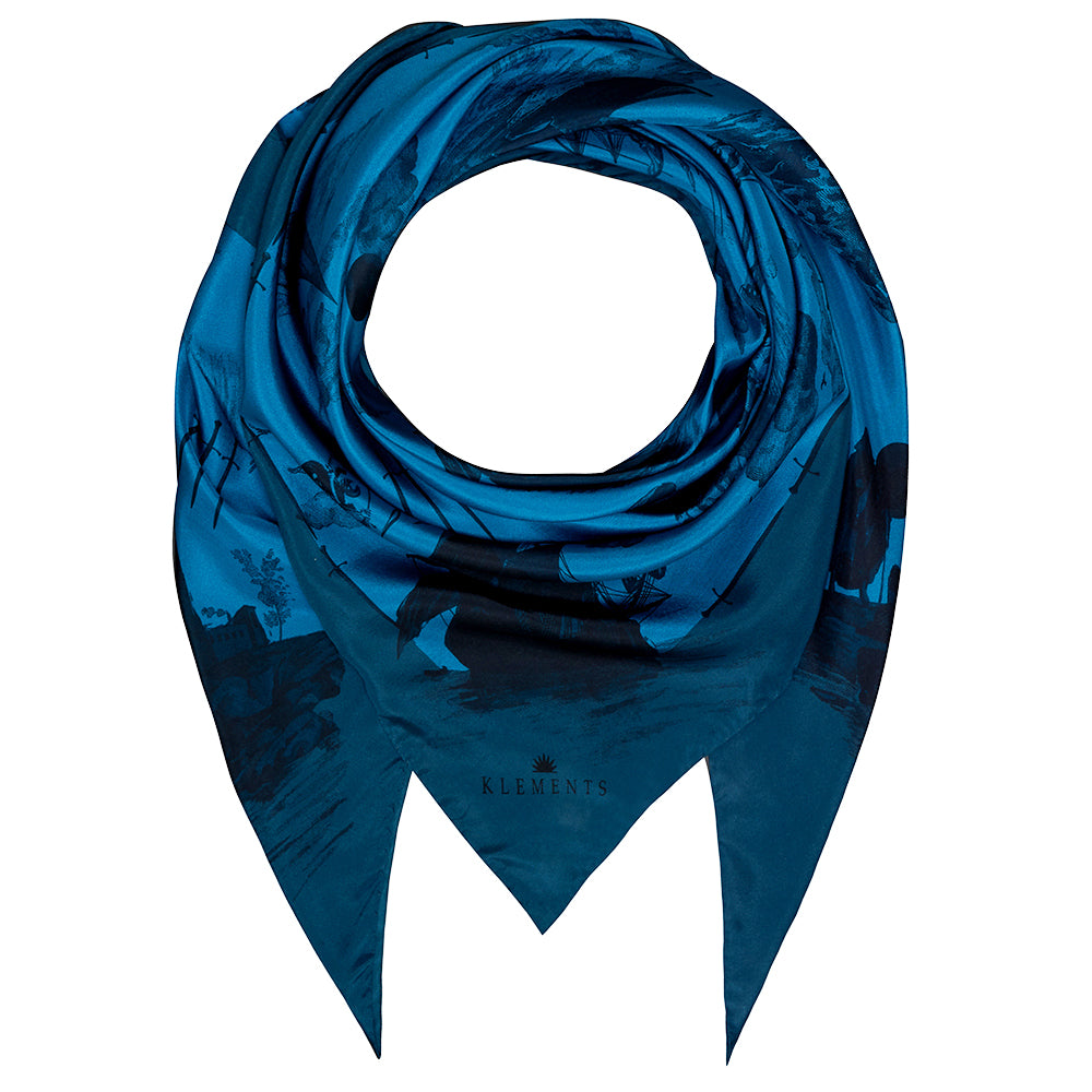 Silk Scarf in Doomed Voyage print