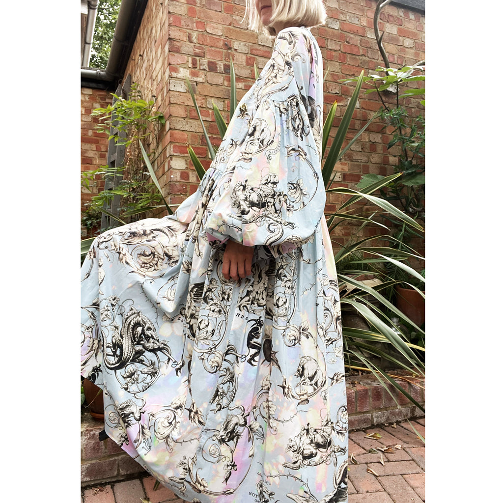 Dusk Dress in Fantasia Raincloud Print *limited edition